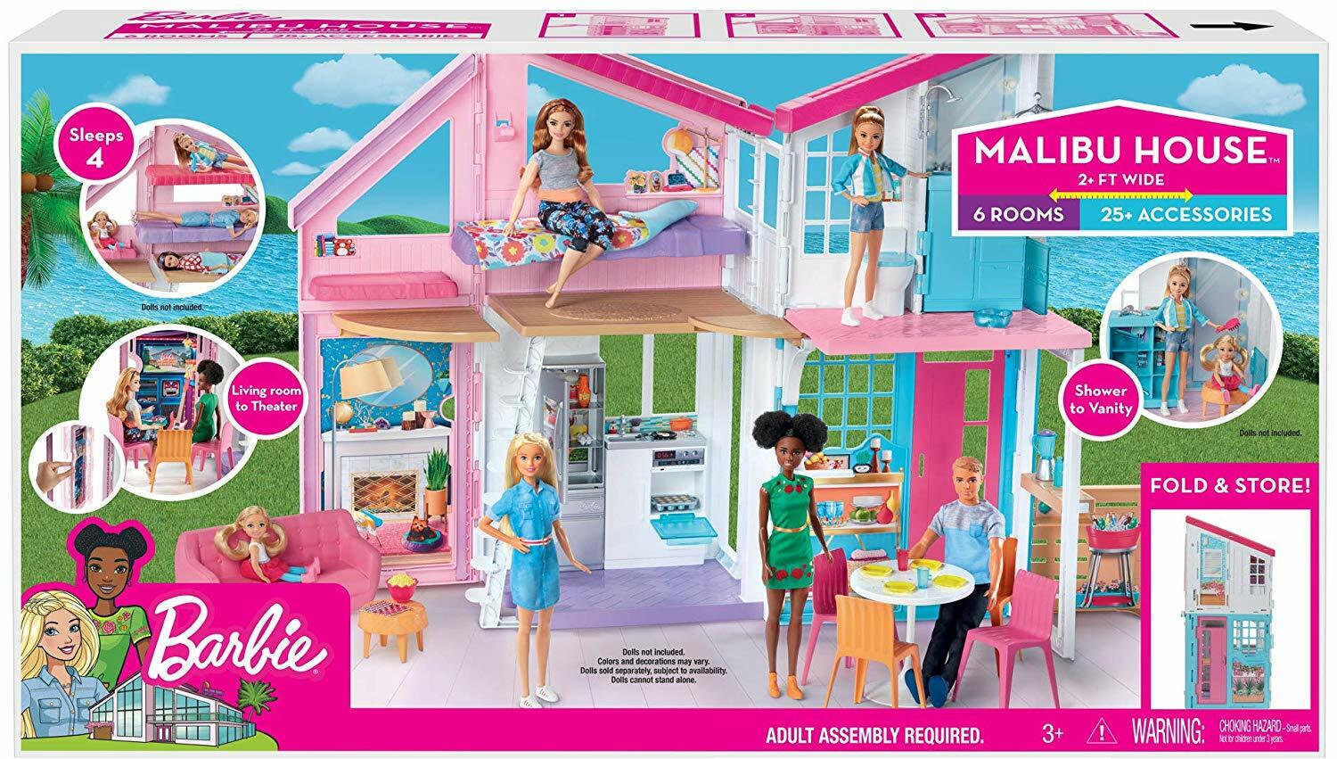 Barbie Malibu Dollhouse House Playset FXG57 NEW
