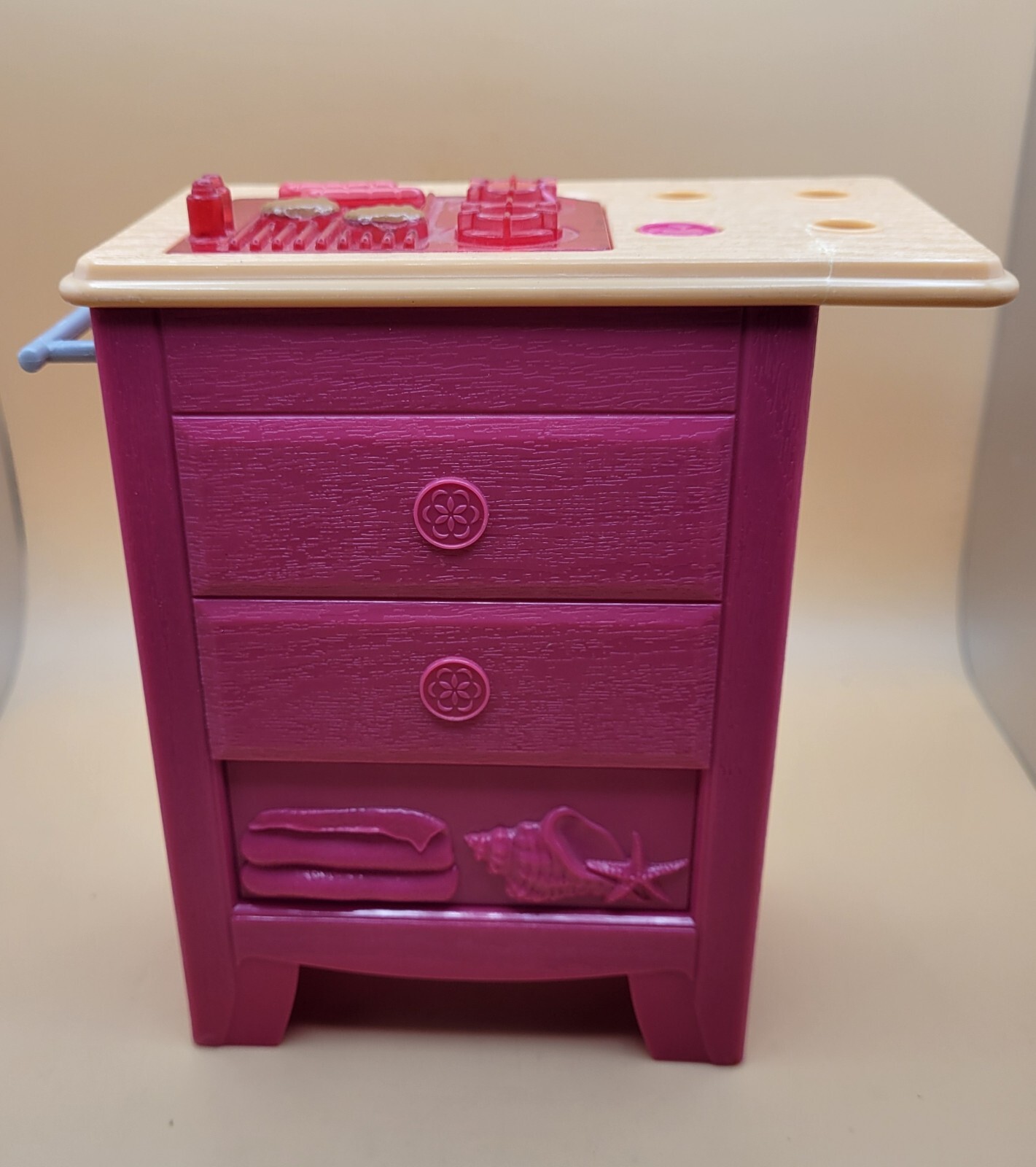 2015 Barbie Malibu Dream House Bathroom Vanity Cabinet/Grill w/Sounds *WORKING*