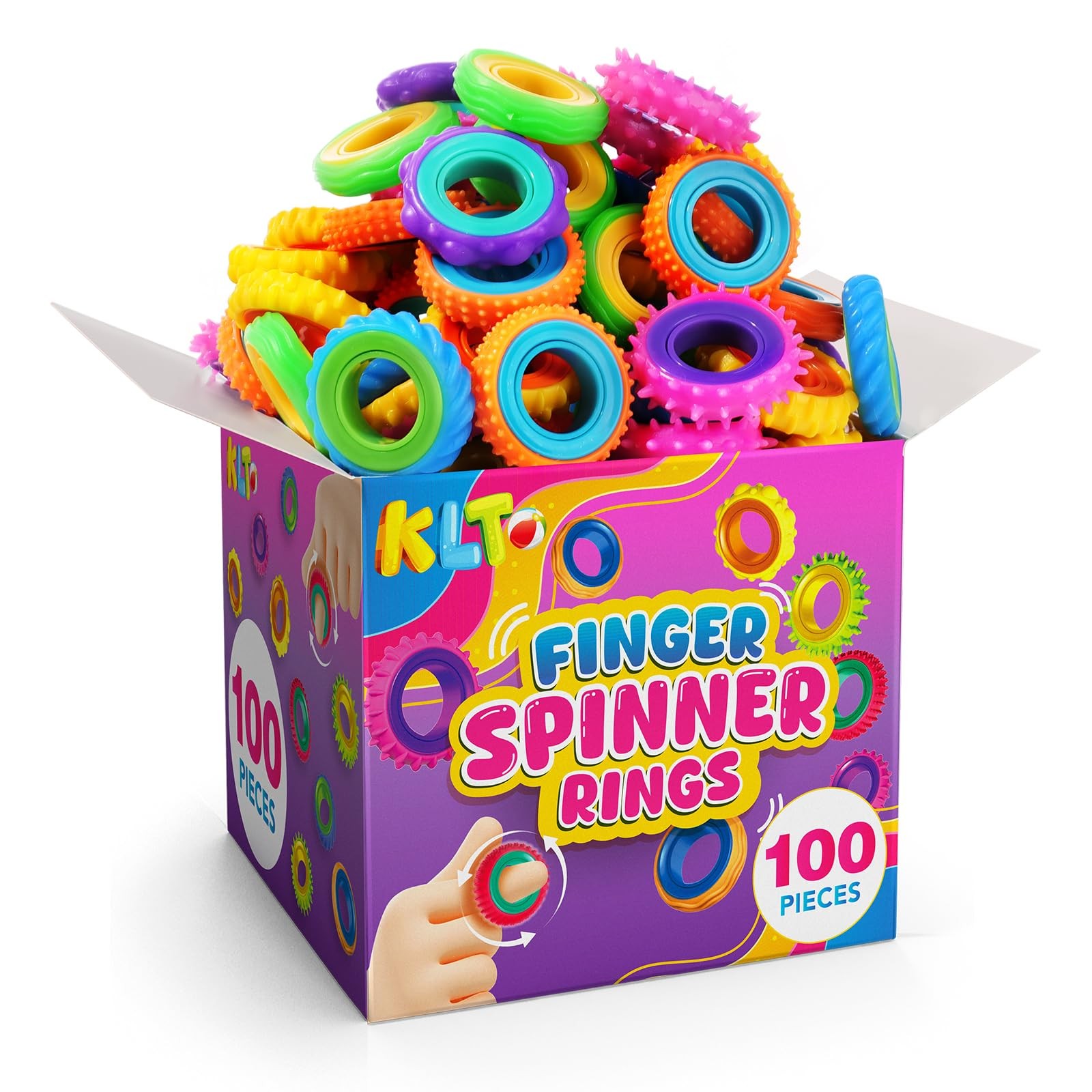 Fidget Toys Bulk 100 Pack Textured Sensory | Classroom Prizes & Stress Relief