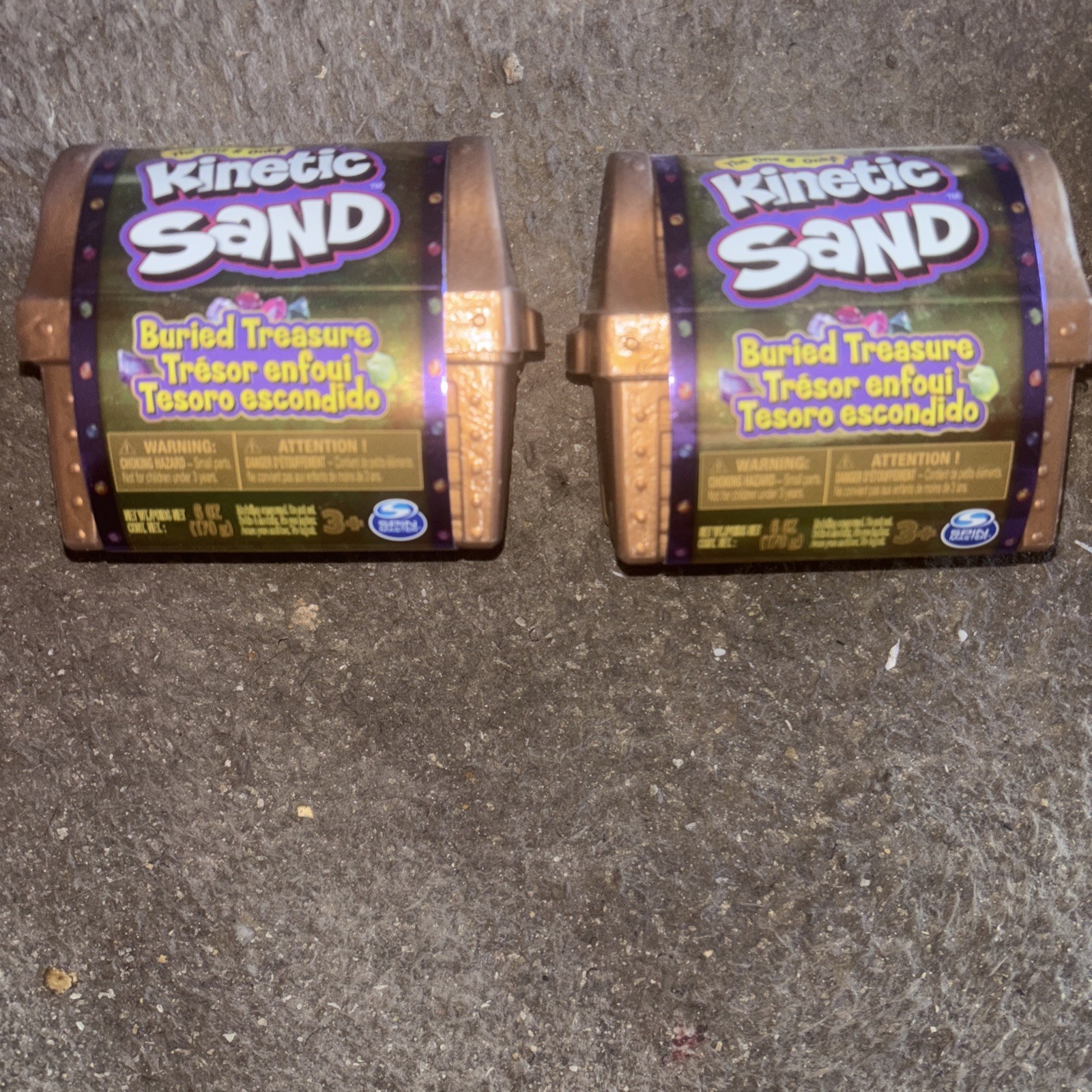 Kinetic Sand Buried Treasure 6 Ounces . Lot of 2. Brand New