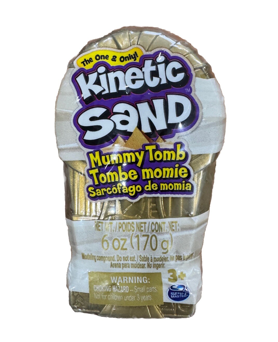 Kinetic Sand Mummy Tomb Playset with 6oz Brown Sand Find Treasure Brand New