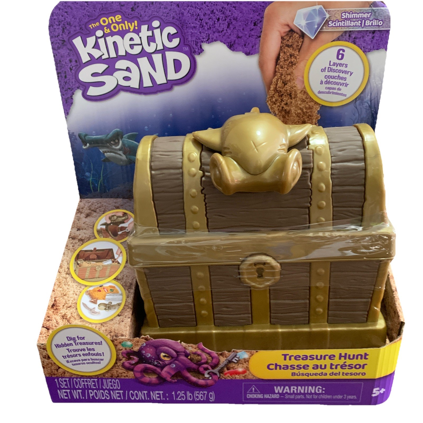 Kinetic Sand Treasure Hunt Playset with 9 Surprise Reveals New Ages 5+