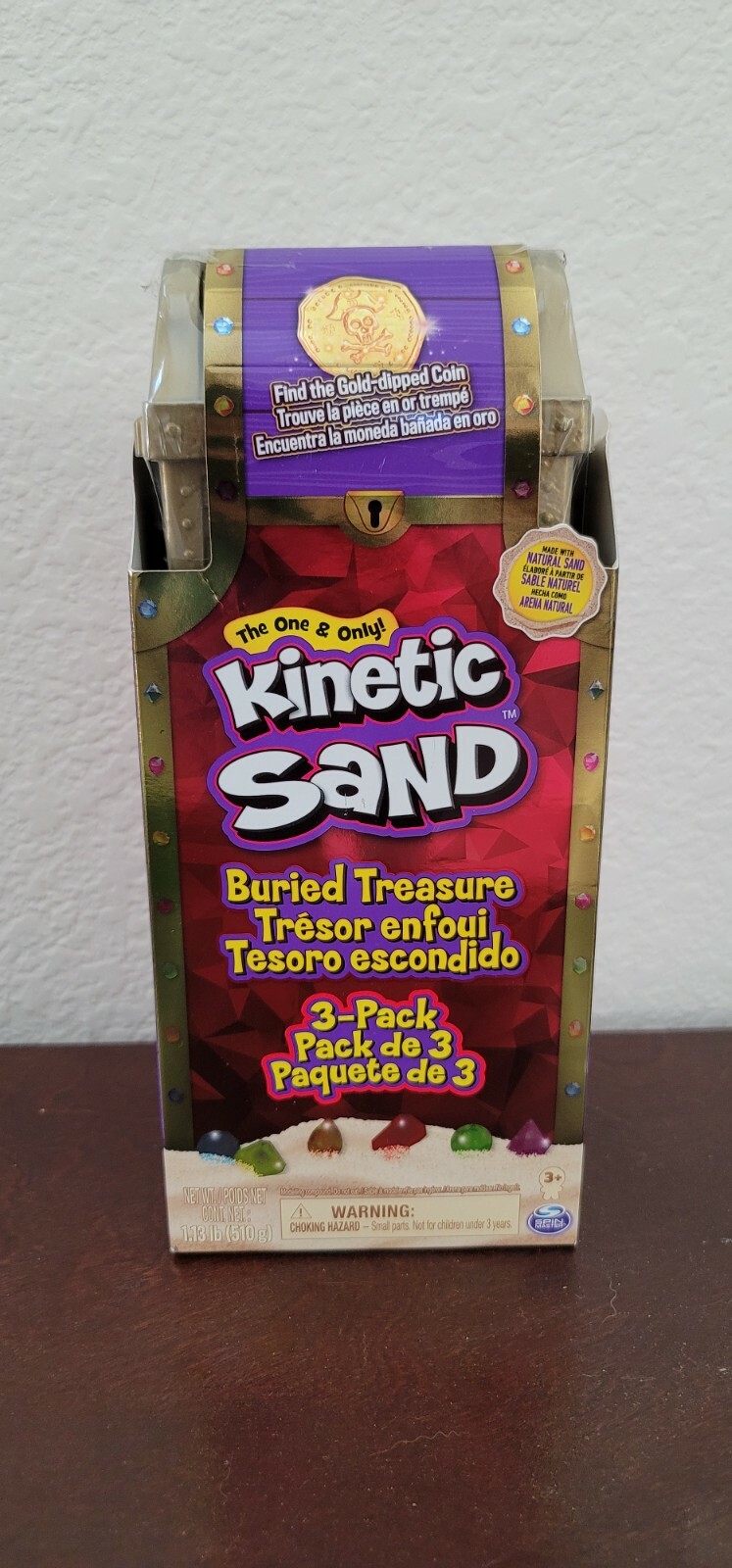 1 box of Kinetic Sand buried treasure pack of 3. Sold as a set.