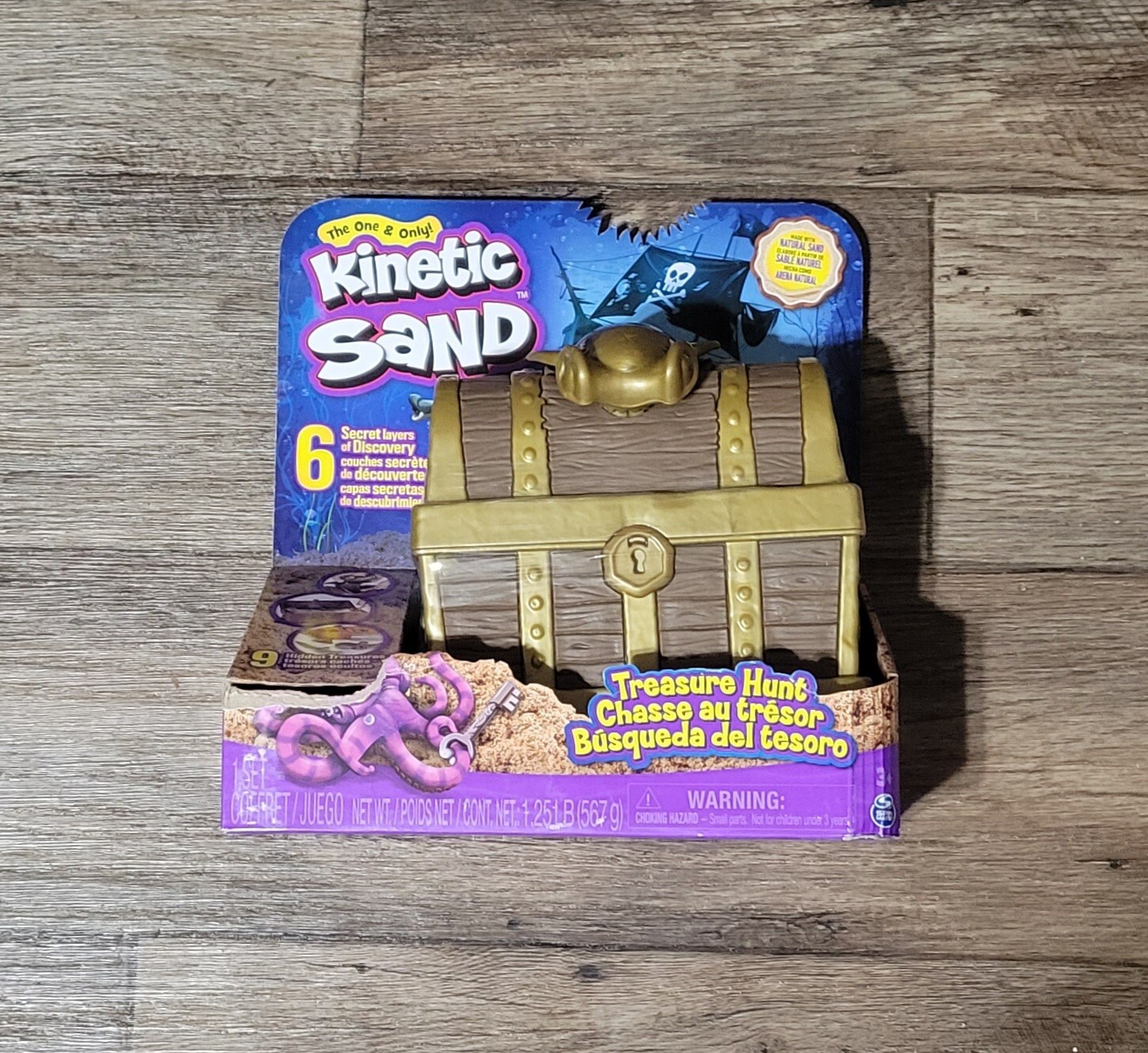 Kinetic Sand Treasure Hunt Playset with 9 Surprise Reveals