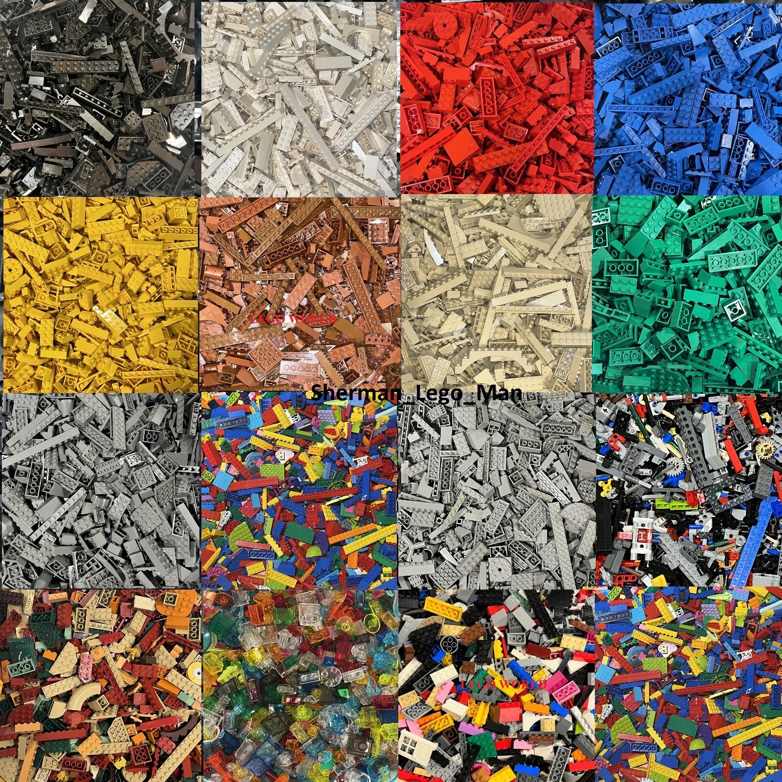 LEGO SORTED BY COLOR : 200+ PIECES FROM BULK  ! PICK COLOR !  – FREE SHIPPING –