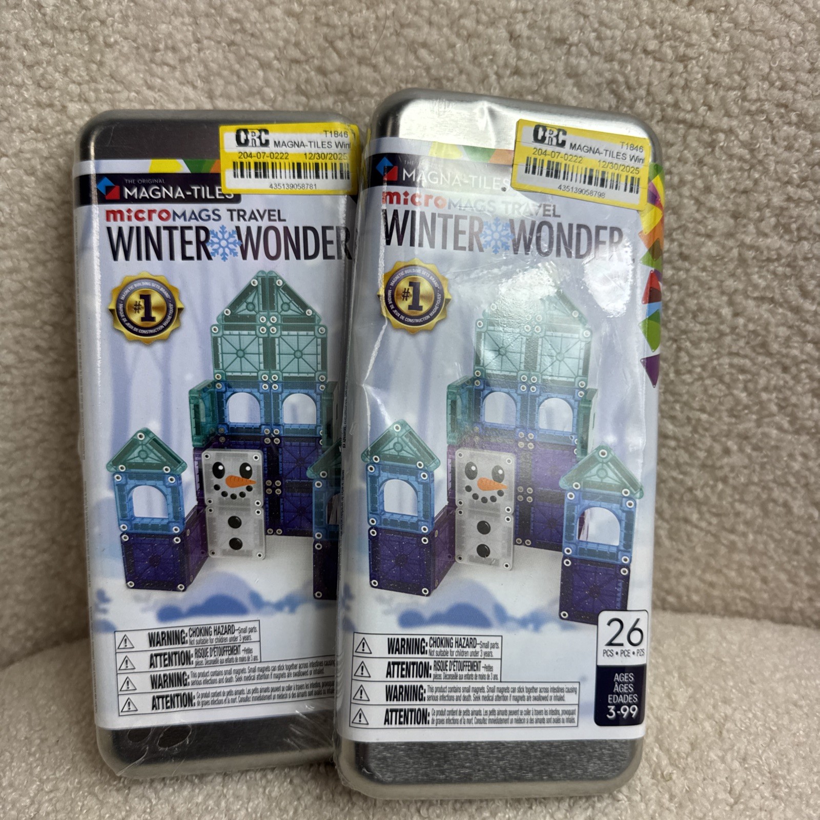 MAGNA-TILES Winter Wonder Travel Set- 2 sets
