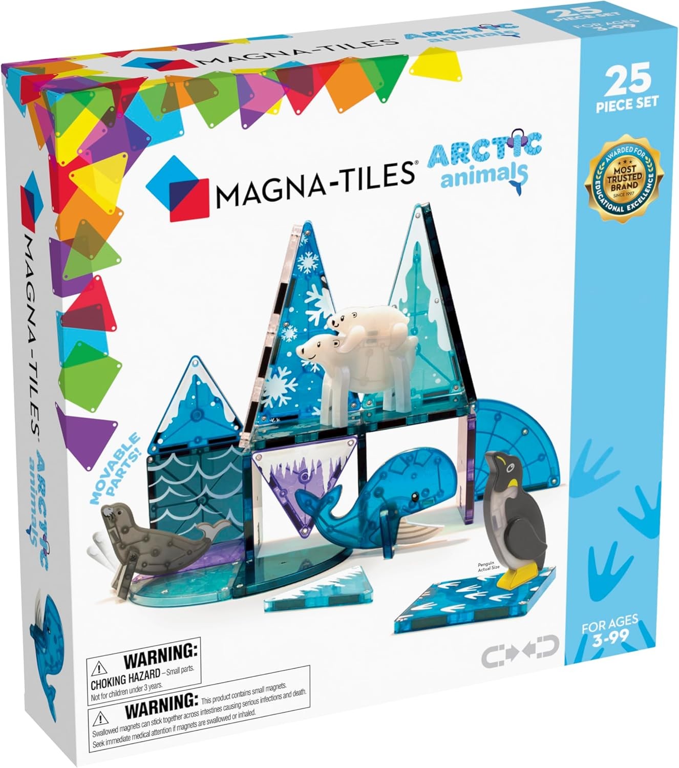 MAGNA-TILES Arctic Animals 25-Piece Magnetic Construction Set, The ORIGINAL…