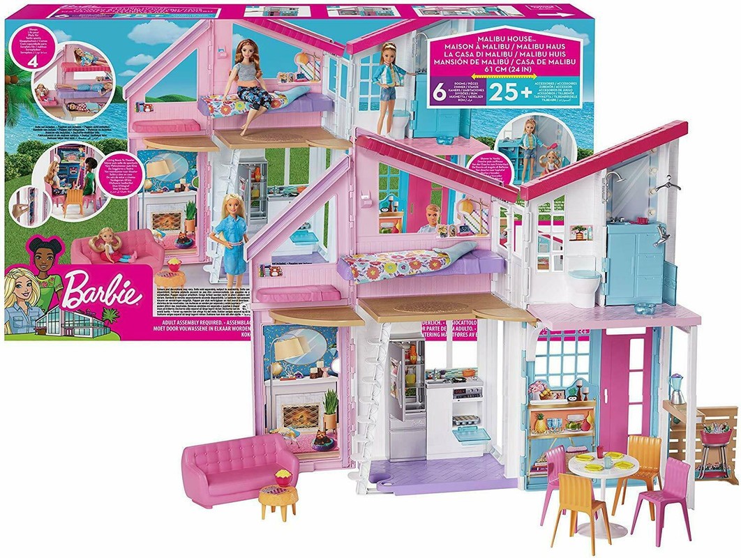 Barbie The Malibu House 6 pieces 25 accessories 61 cm for doll 690774