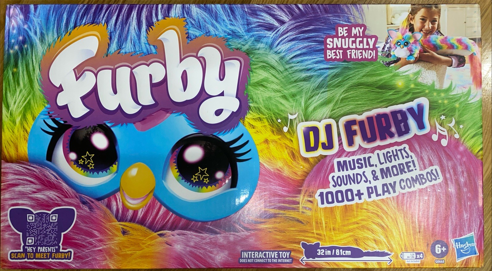 Furby | DJ Furby Rainbow Electronic Plush Toy with Music Lights Sounds + More