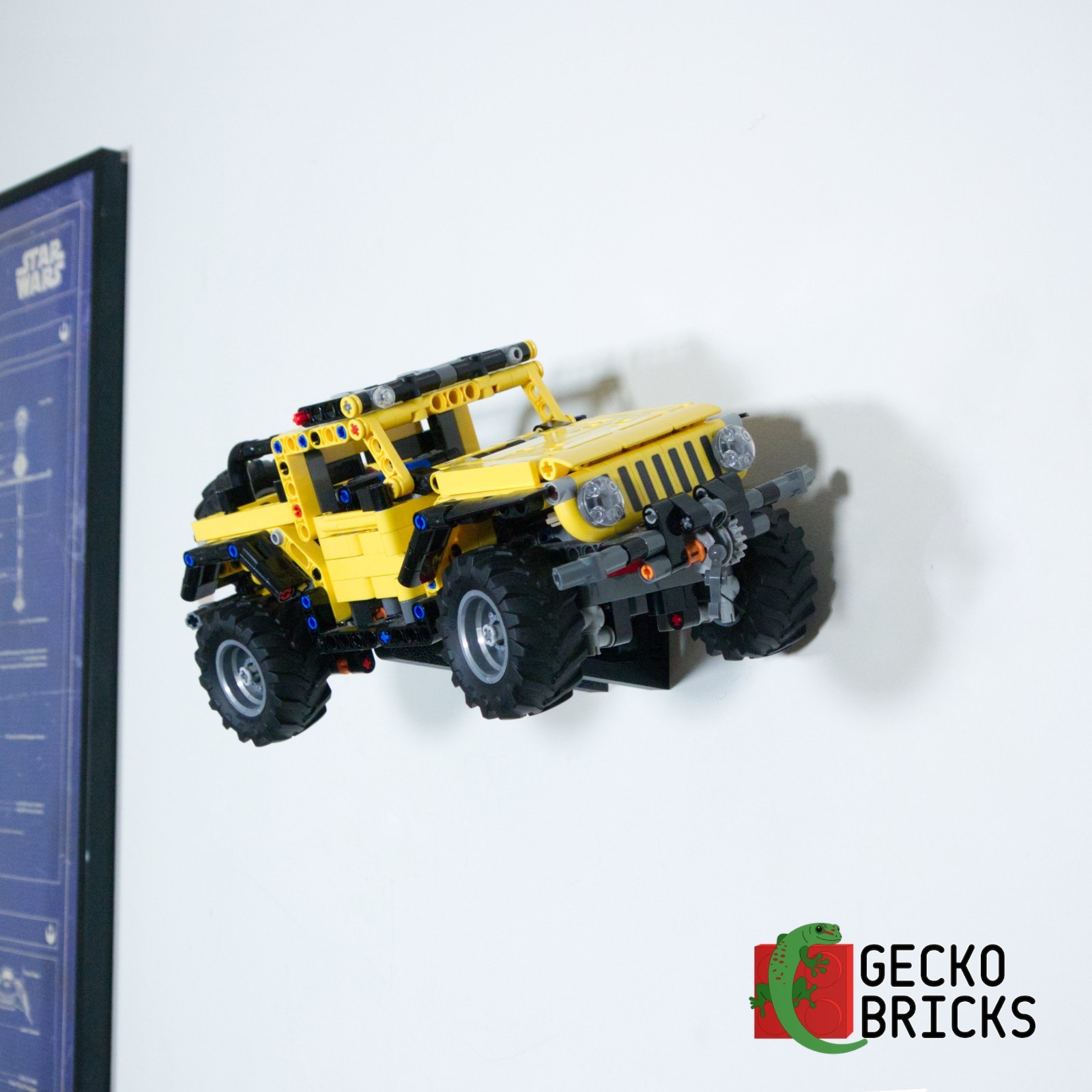 Vertical or Horizontal Wall Mount Display for LEGO Technic Jeep Wrangler 42122