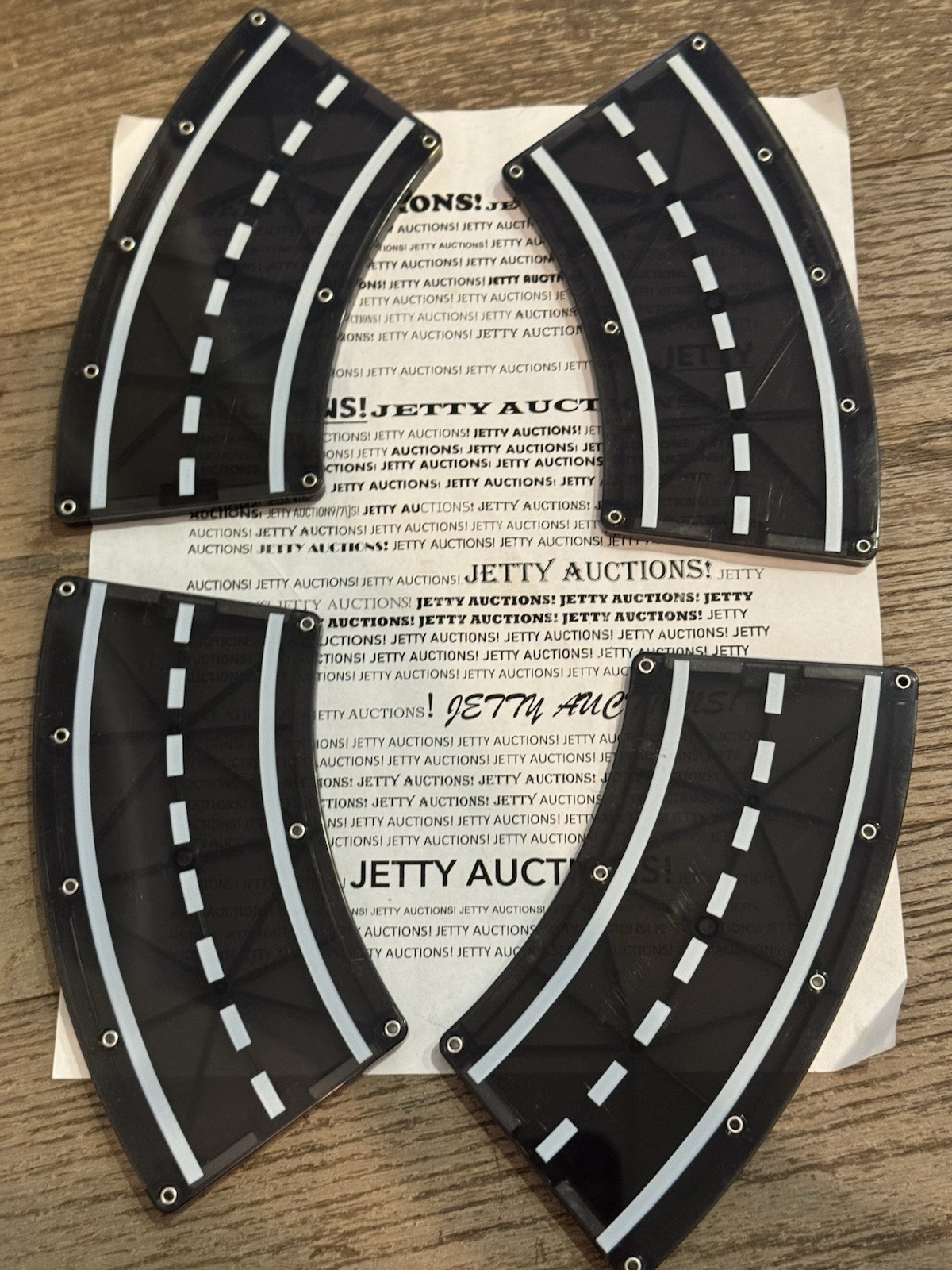 MAGNA-TILES XTRAS Roads Curves Tile Piece Magnetic Construction Lot Of 4