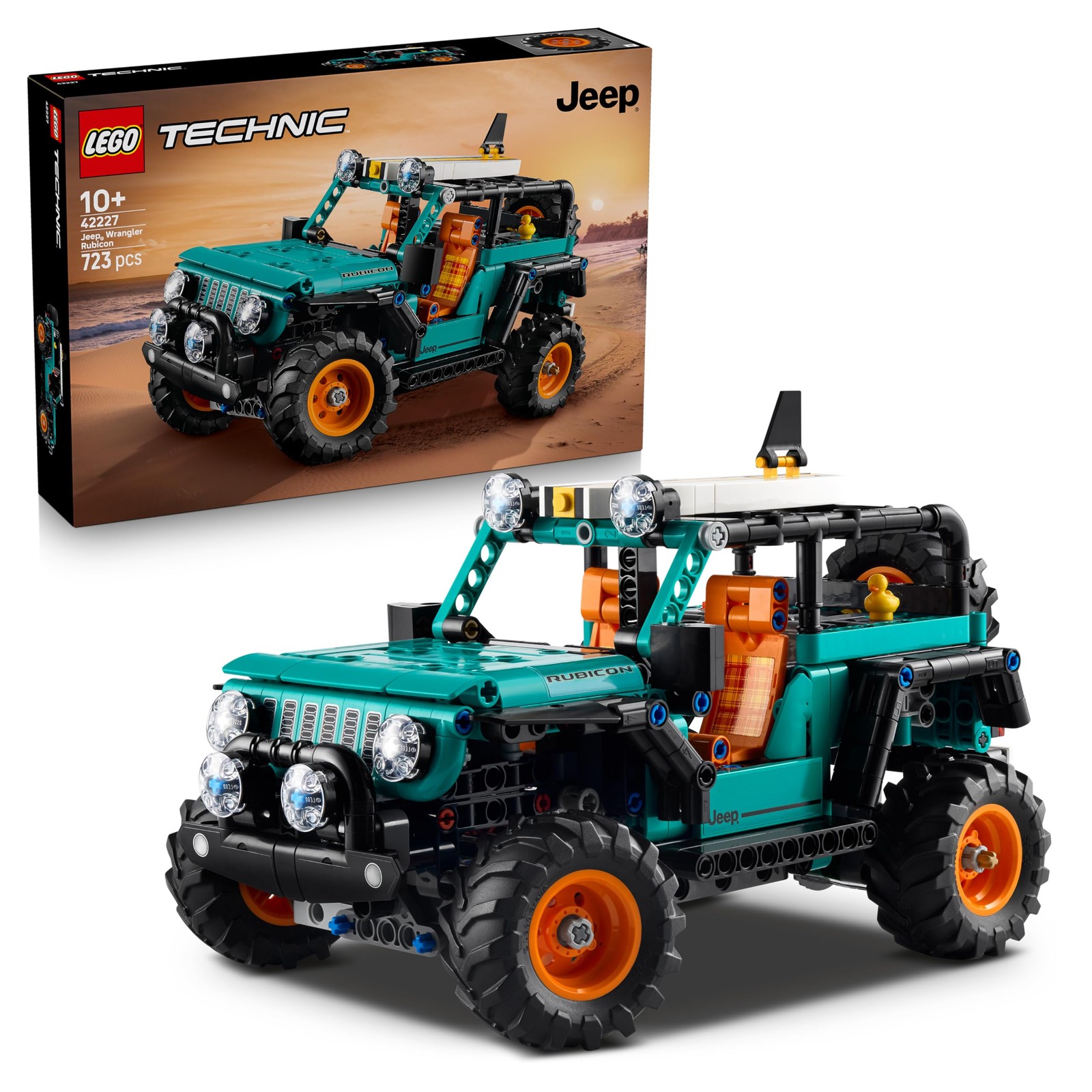 LEGO Technic Jeep Wrangler Rubicon SUV Car Toy – Off-Road Vehicle Model Kit w/ V