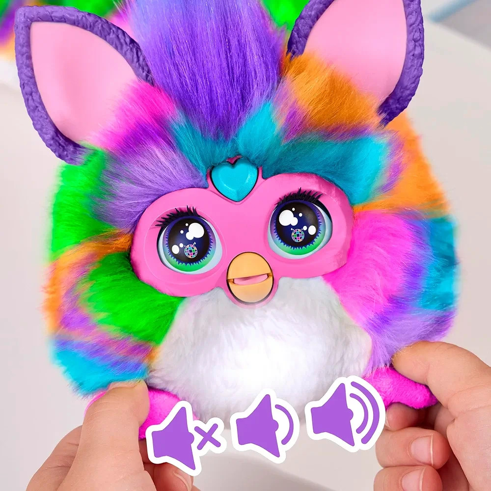 FURBY DJ Interactive Toy Neon Star Snuggly Electronic Plush Toy Music & Lights