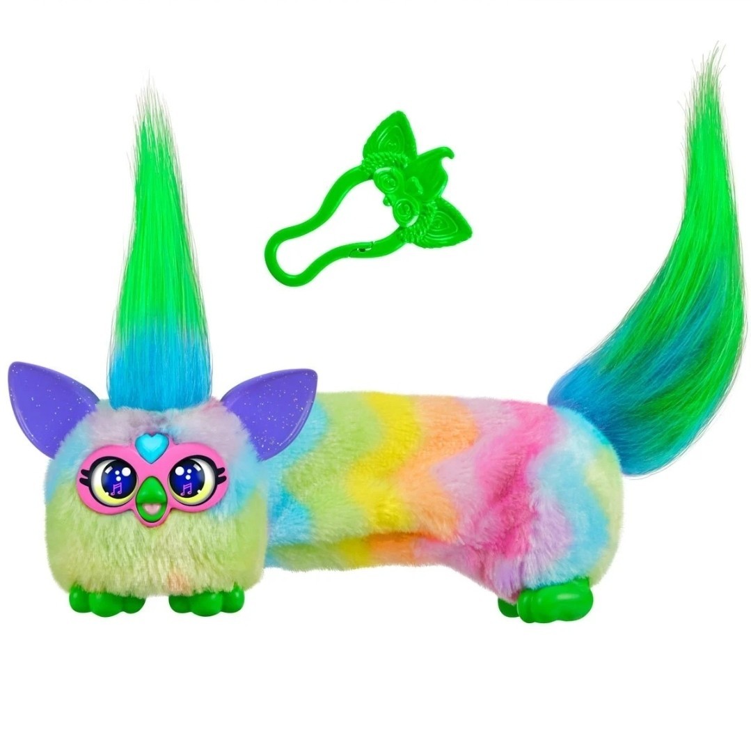 Furby DJ Furblets CAN-DEE-SWIRL Mini Electronic Plush Stretchable Sound Effects