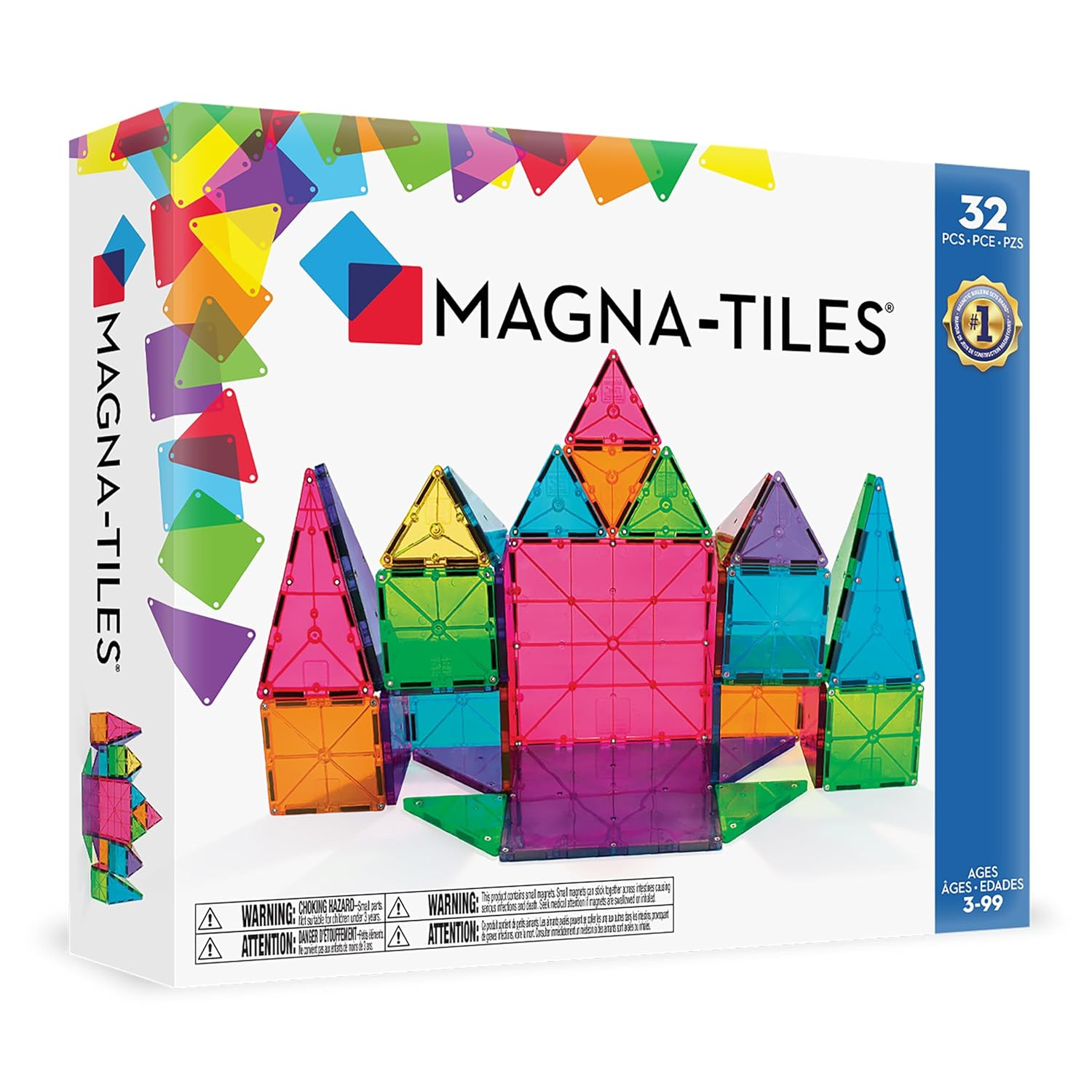MAGNA-TILES Classic 32-Piece Magnetic Building Set – Original Brand