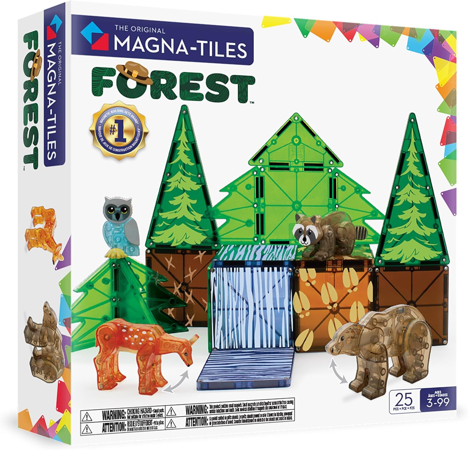 MAGNA-TILES Forest Animals 25-Piece Magnetic Construction Set, the ORIGINAL Magn