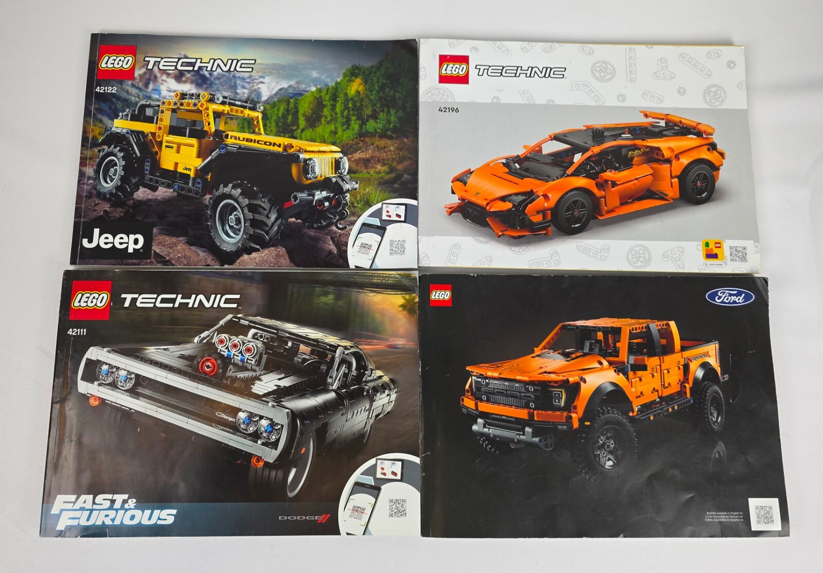 LEGO Jeep 42122 , Fast & Furious 42111, 42196 & Ford Truck Instruction Manuals