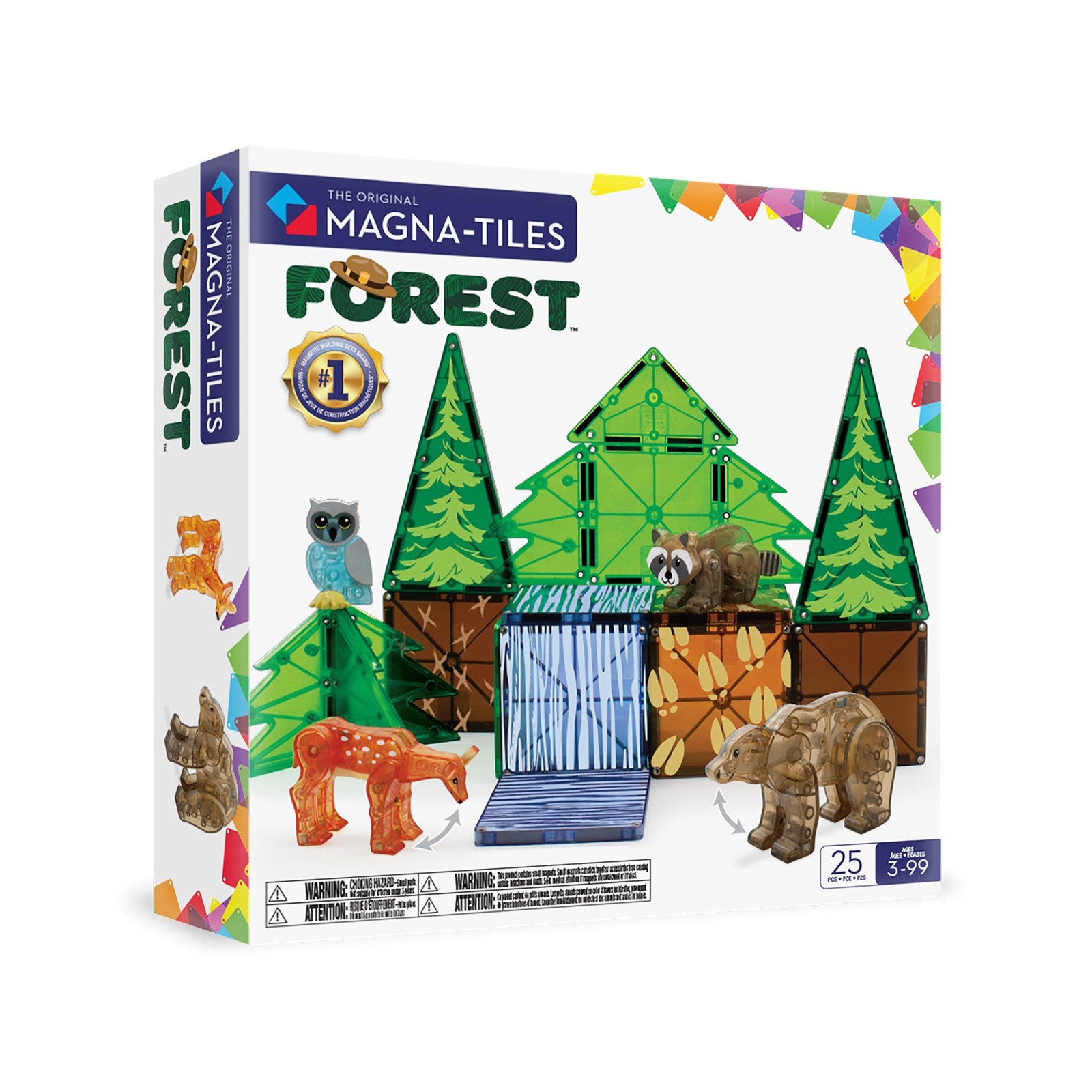 MAGNA-TILES Forest Animals 25-Piece Magnetic Construction Set, The … Fast Ship