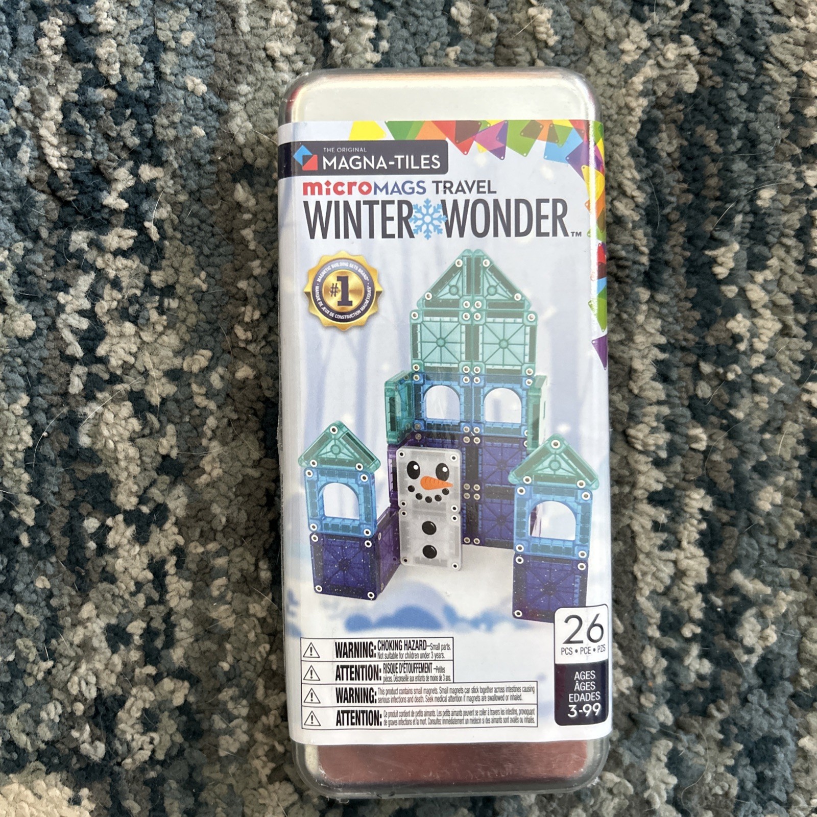 MAGNA-TILES microMAGS Travel WINTER WONDER Travel Set  26Pcs.  NEW and SEALED