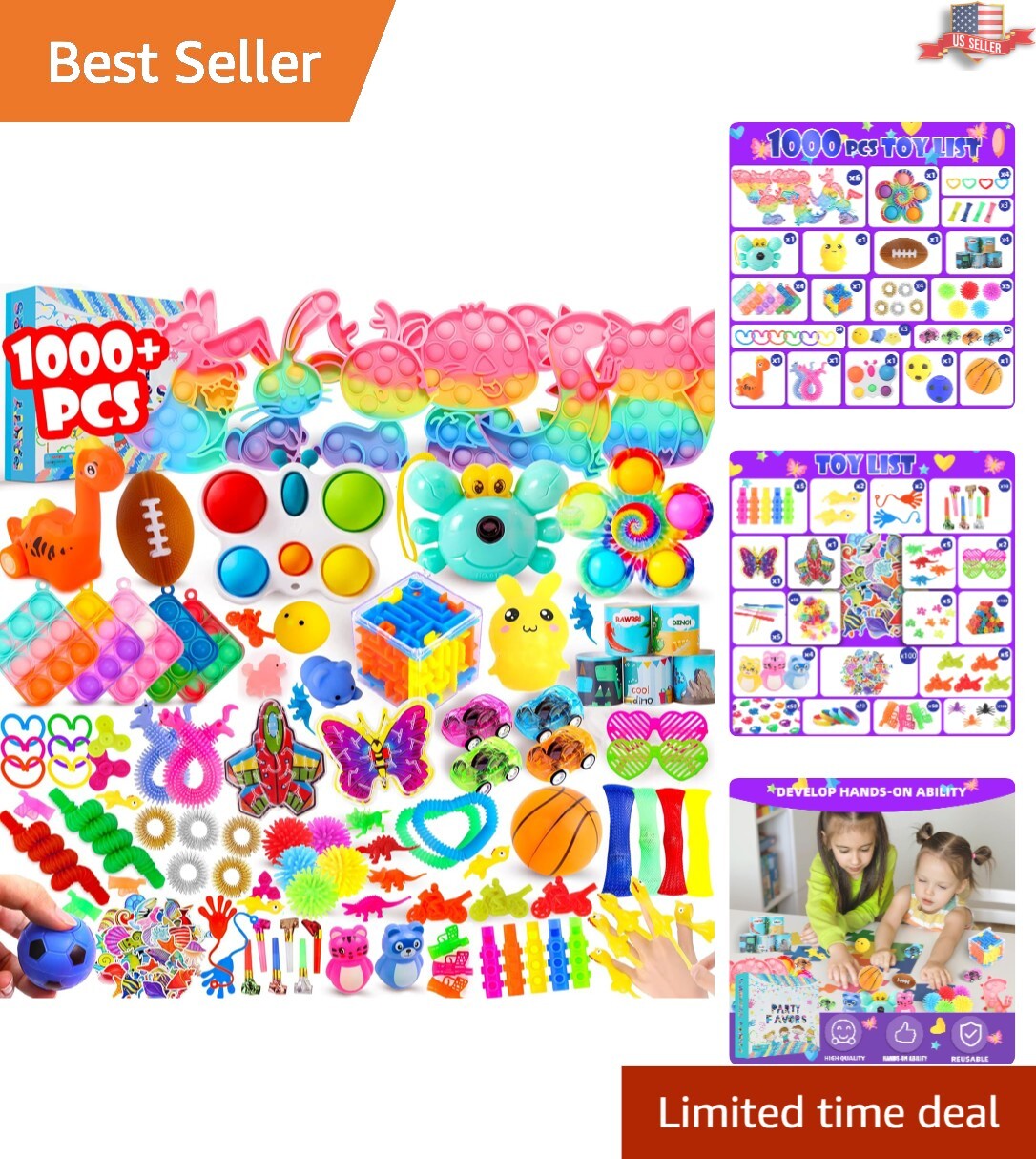 Assorted Fidget Sensory Toys – 1000pcs Bulk for Parties & Classroom Prizes