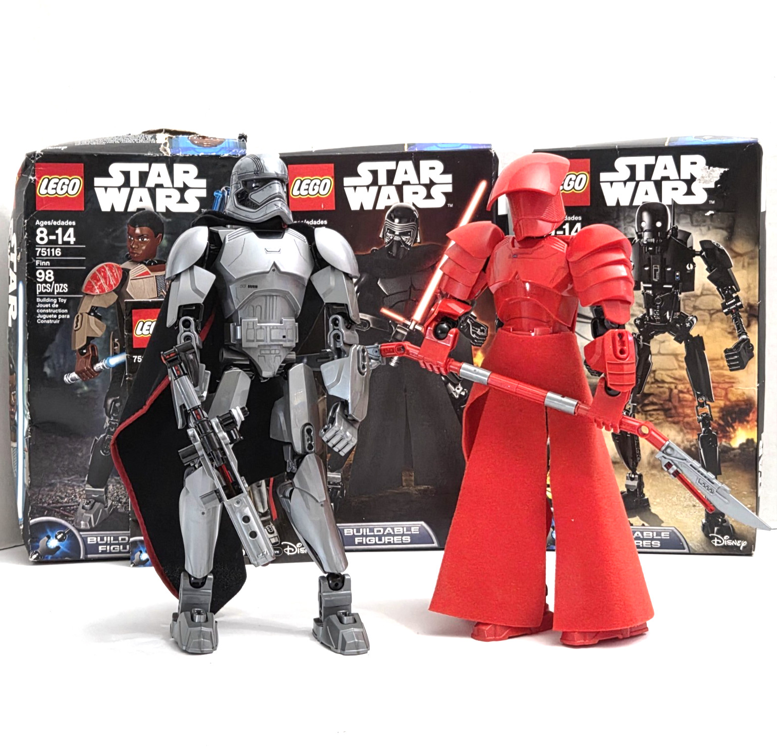 Lego Star Wars Buildable Figure Lot – Finn Kylo Ren Praetorian Guard Phasma