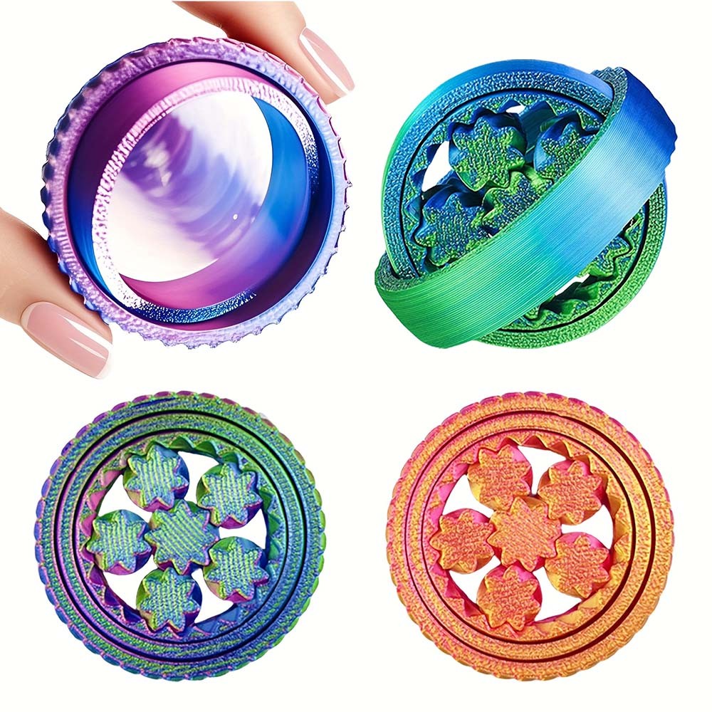 Anxiety-Reducing Focus-Enhancing Lightweight 4PCS 3D Printed Fidget Spinner Toys