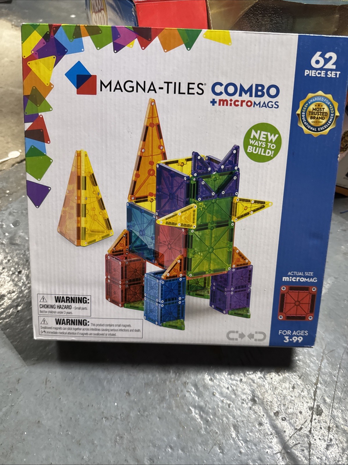 Magna Tiles Combo + Micromags For Ages 3-99 62 Piece Set Msrp $50