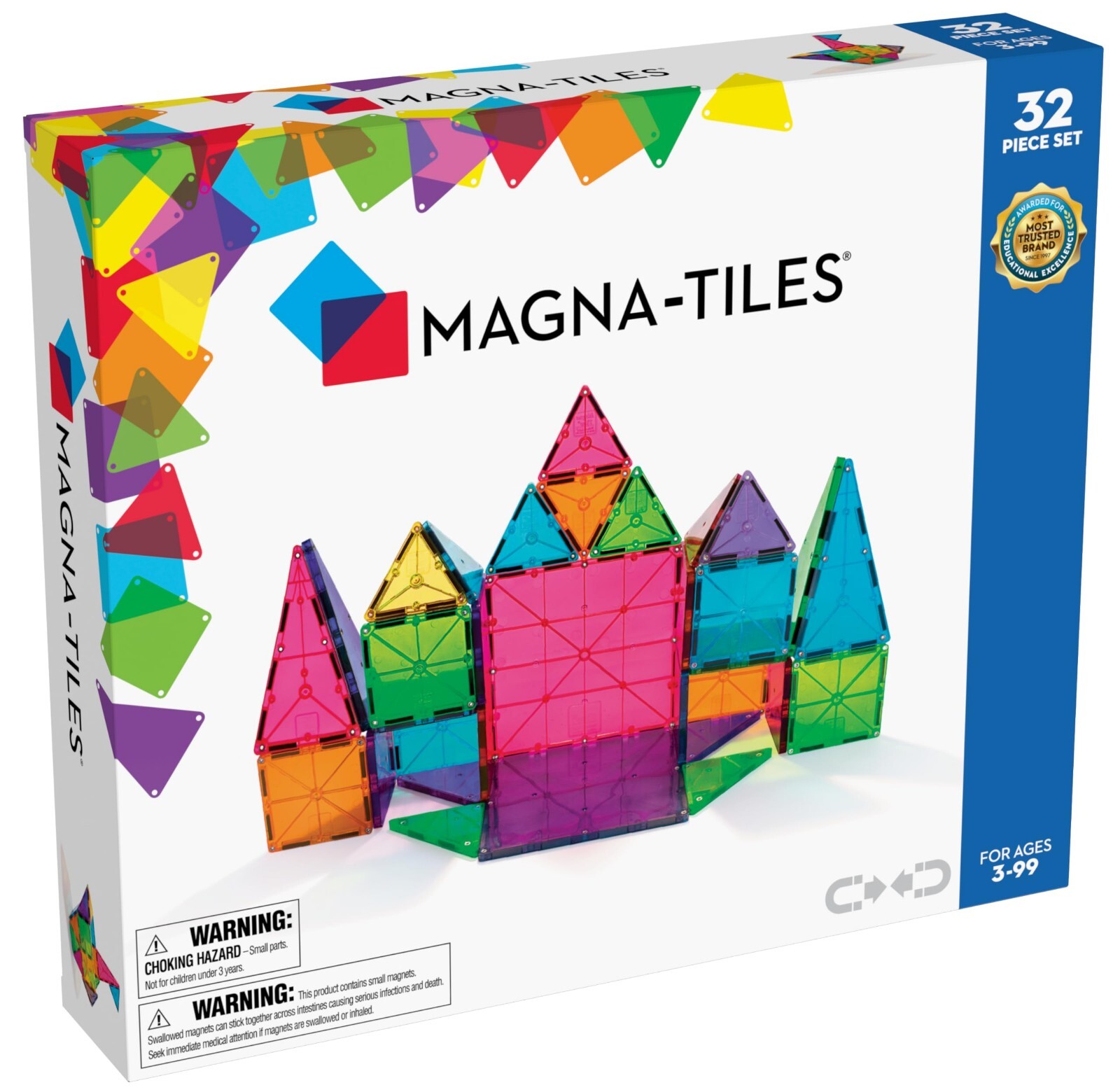 MAGNA-TILES Classic 32-Piece Magnetic Construction Set – NEW MINT