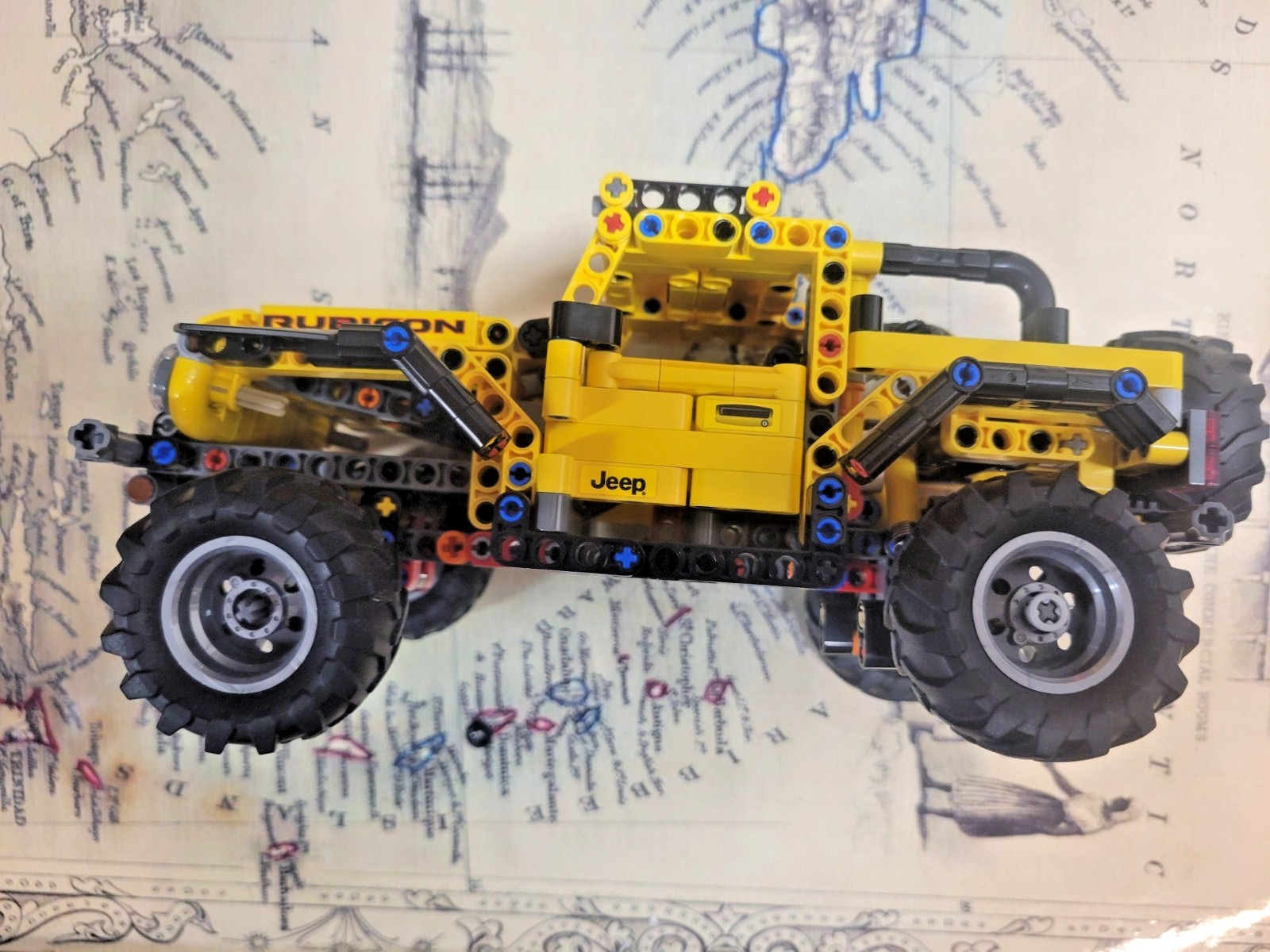 LEGO Technic Jeep Wrangler Rubicon 42122 Yellow 4×4 Truck Car – Built Model