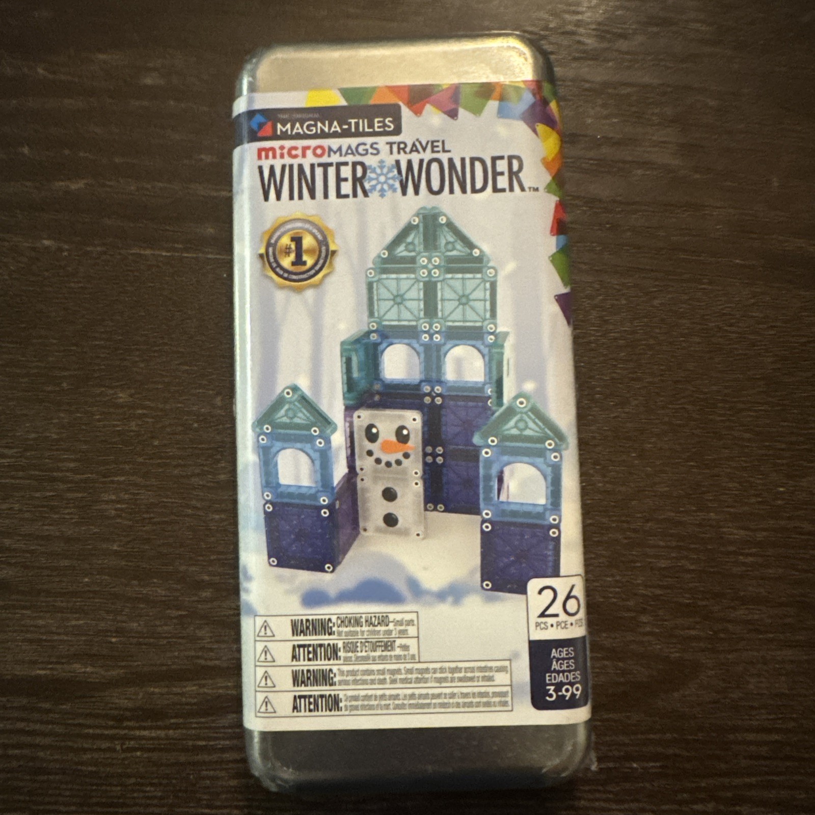 MAGNA-TILES microMAGS Travel WINTER WONDER Travel Set  26Pcs.  NEW and SEALED