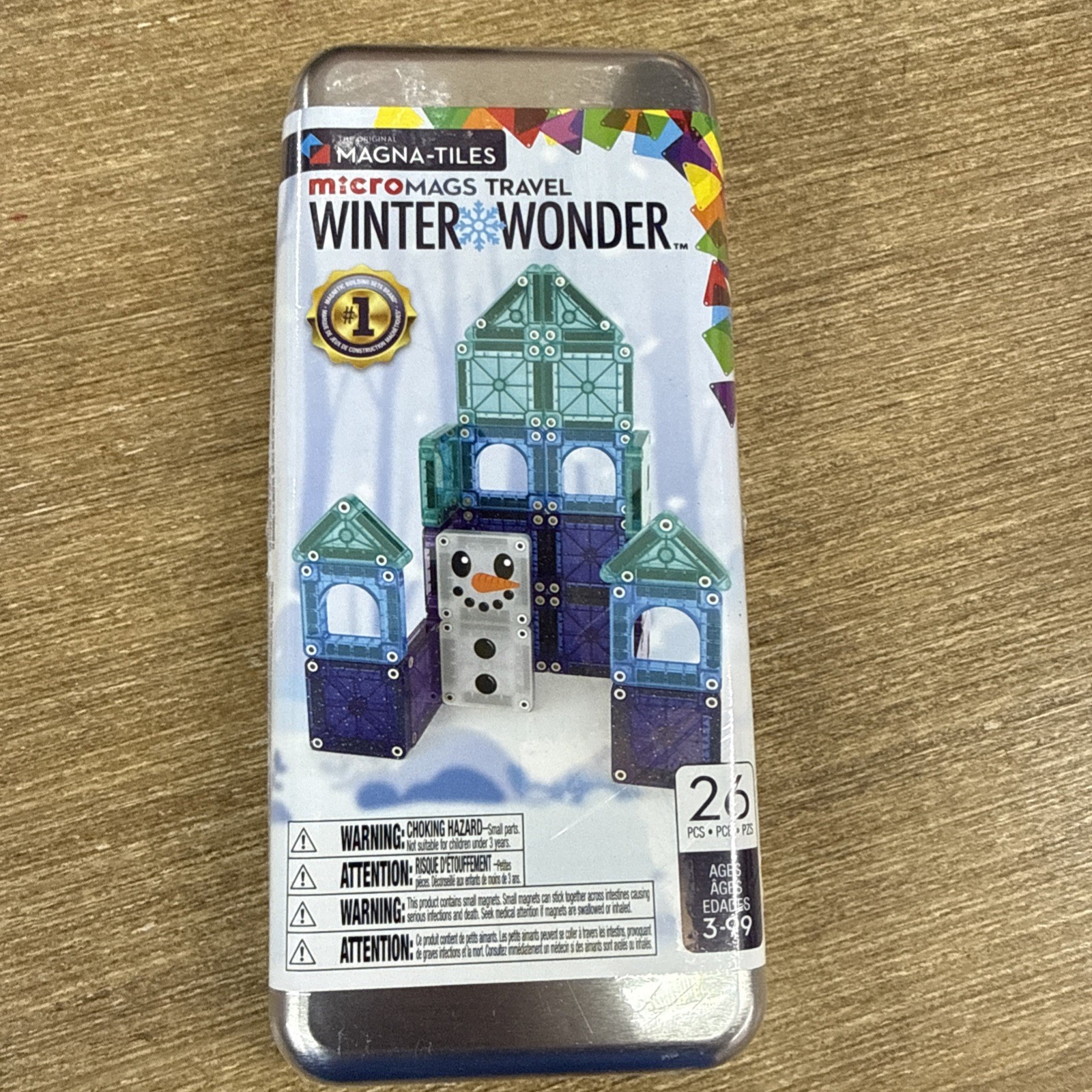 MAGNA-TILES microMAGS Travel WINTER WONDER Travel Set  26Pcs.  NEW and SEALED