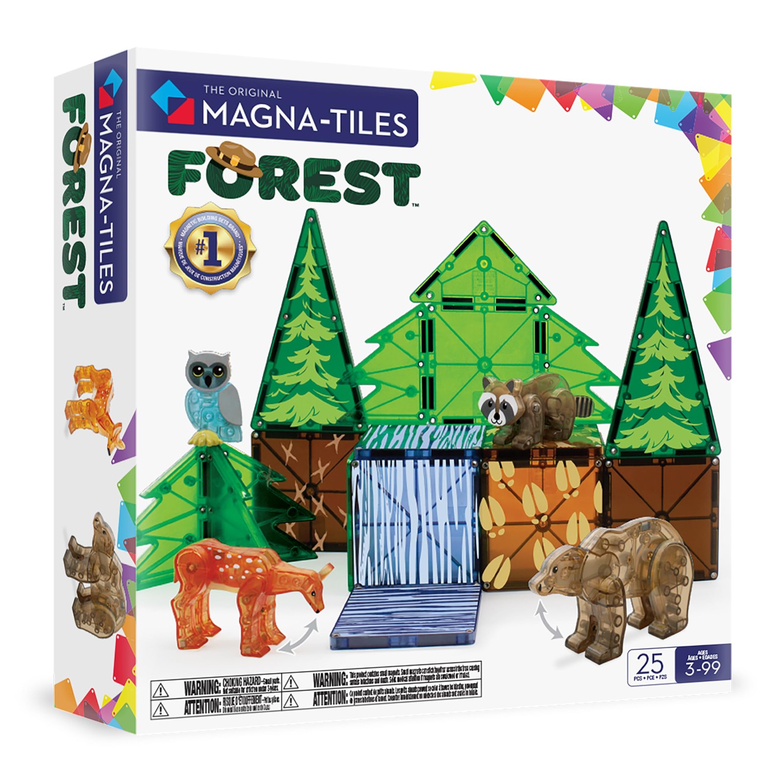 MAGNA-TILES Forest Animals 25-Piece Magnetic Construction Set, The ORIGINAL M…