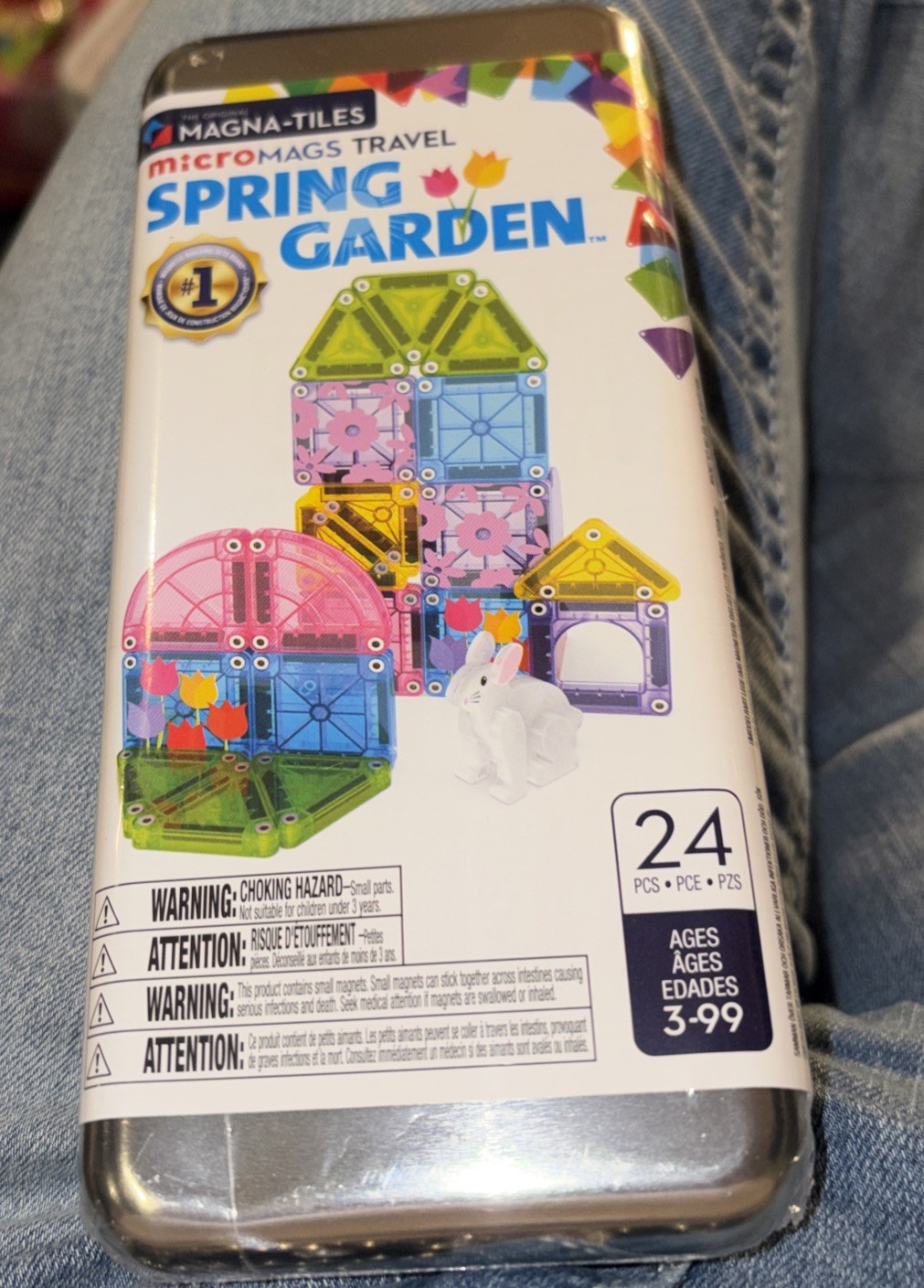Magna-Tiles – MicroMAGS Spring Garden 24 Piece Travel Set Easter Gift Set