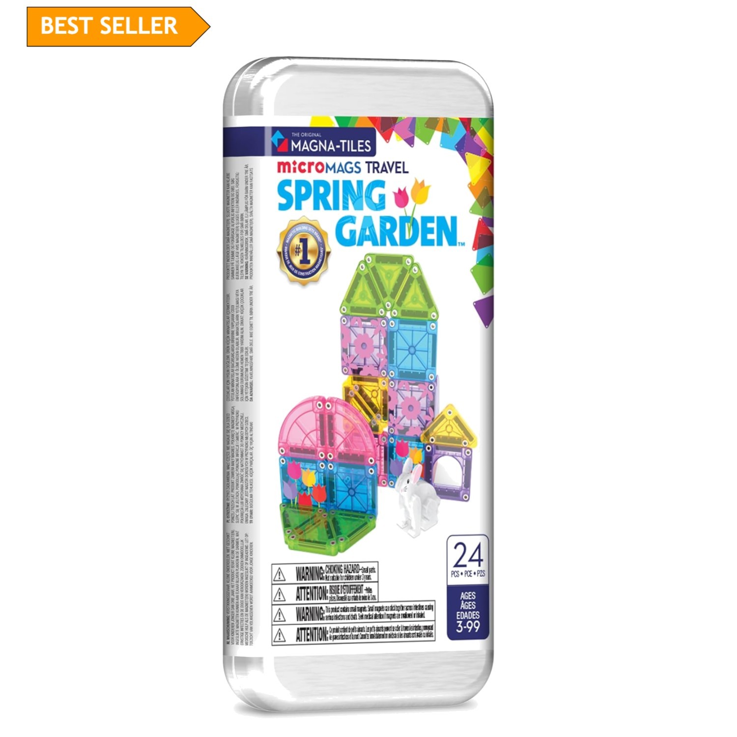 Travel-Friendly Magna-Tiles Spring Garden 24-Piece Set – Play Anywhere, Anytime