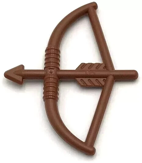 LEGO Reddish Brown Bow with Arrow Weapon Part for Minifigures Longbow – GENUINE