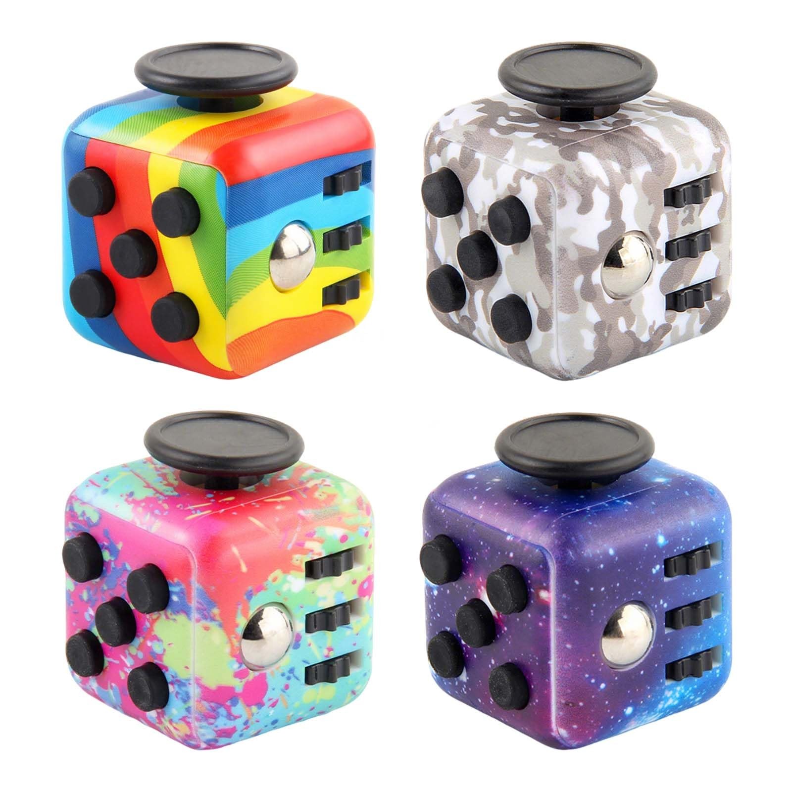 Fidget Cube 4Pack Stress Relief Toy Portable Sensory Tool