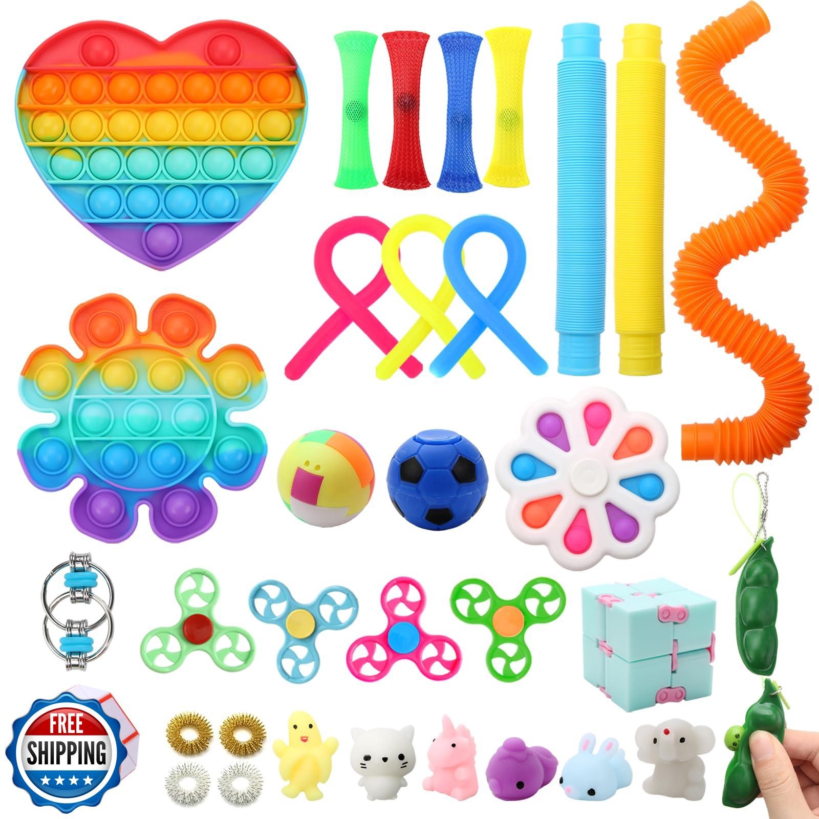 Fidget Simple Fidget Pack, 35pcs Fidget Toys Set with Popping Fidget Sensory