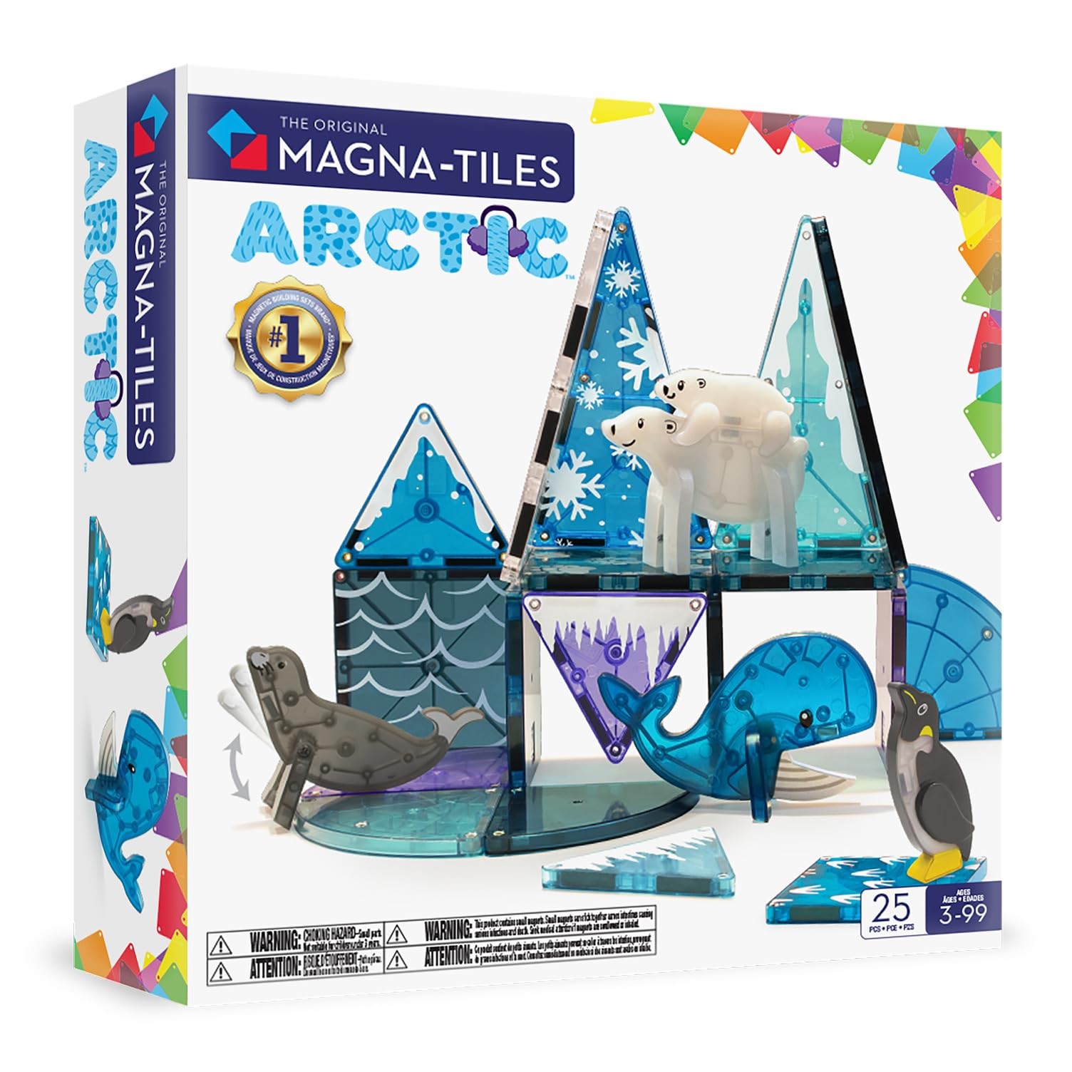 MAGNA-TILES Arctic Animals 25-Piece Magnetic Construction Set, The ORIGINAL
