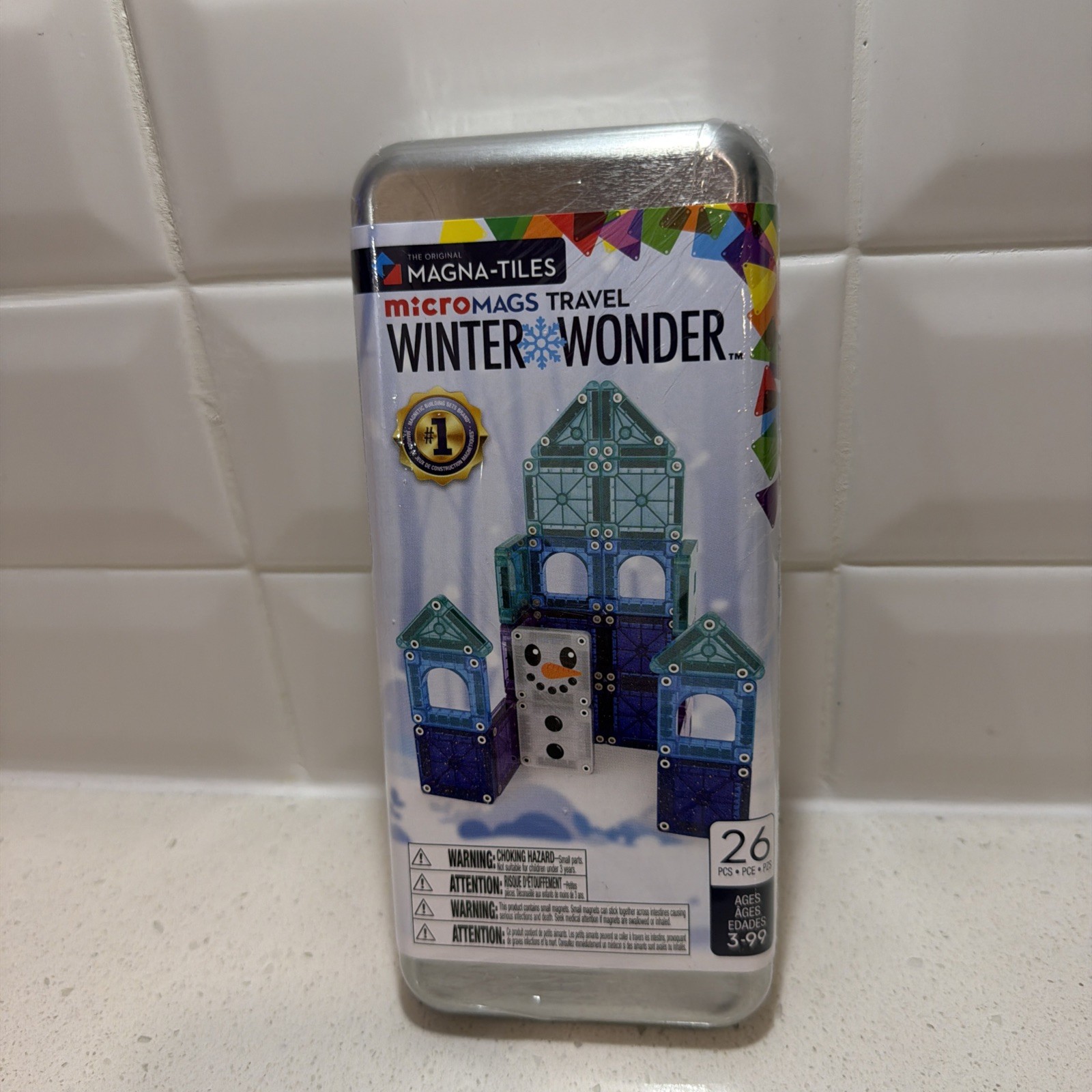 MAGNA-TILES microMAGS Travel WINTER WONDER Travel Set  26Pcs.  NEW and SEALED