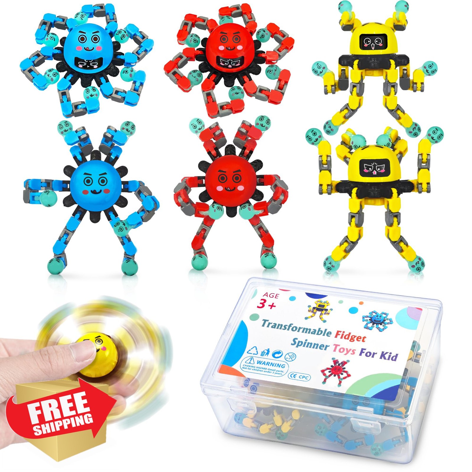 24pk Fidget Spinner Toys Kids Classroom ADHD Sensory Travel
