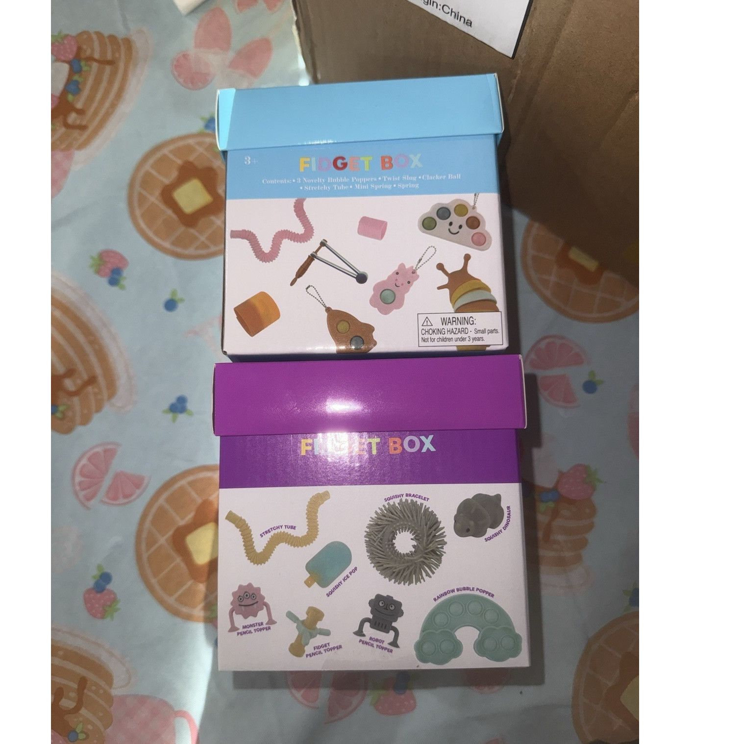 2x Fidget Box Sensory Fidget Toy Set, Multicolor, Ages 3+ Years