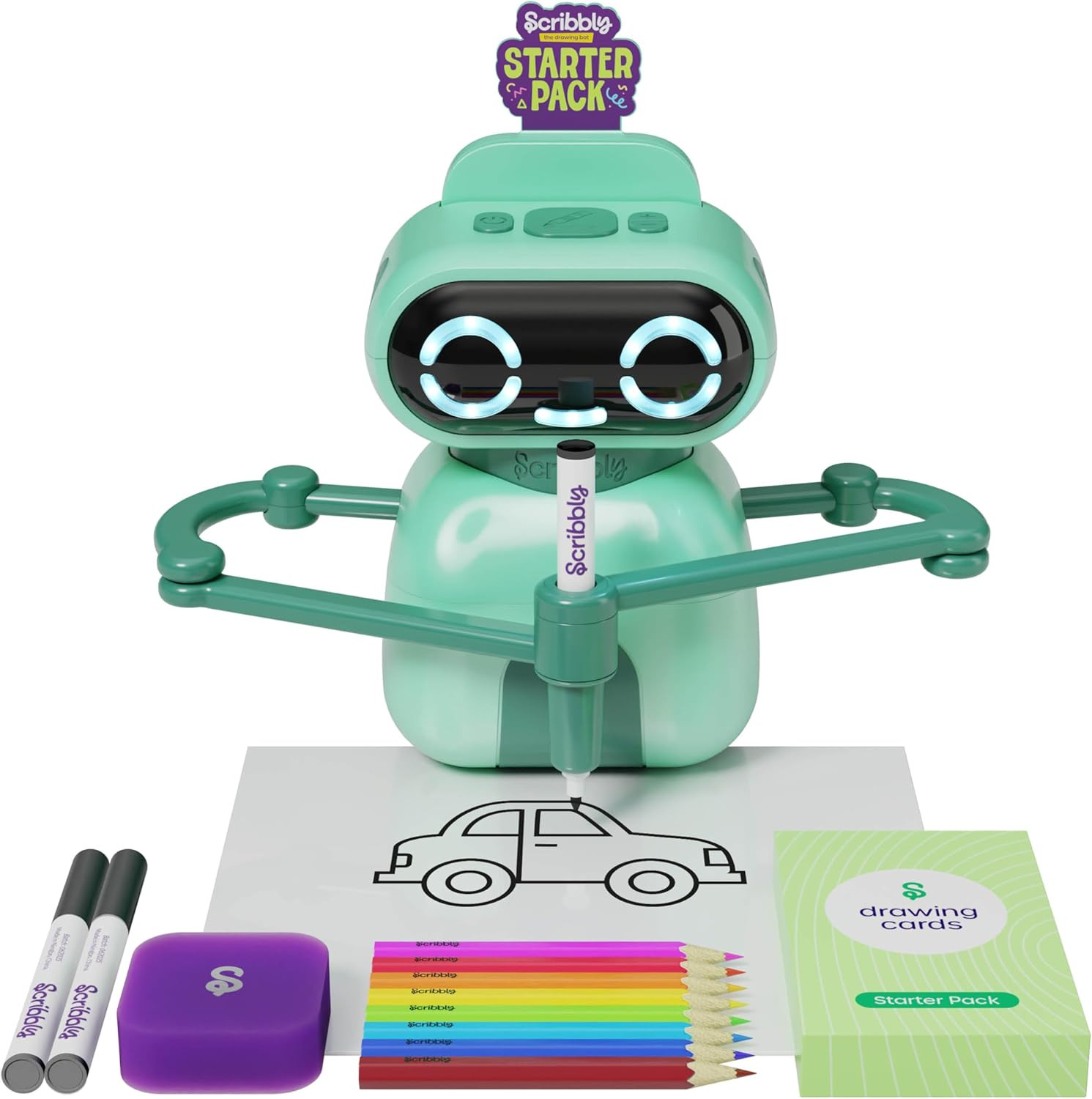 Scribbly the Drawing Robot for Kids – 3 4 5 6 7 8 Year Old Girl Gifts – 5 Year O