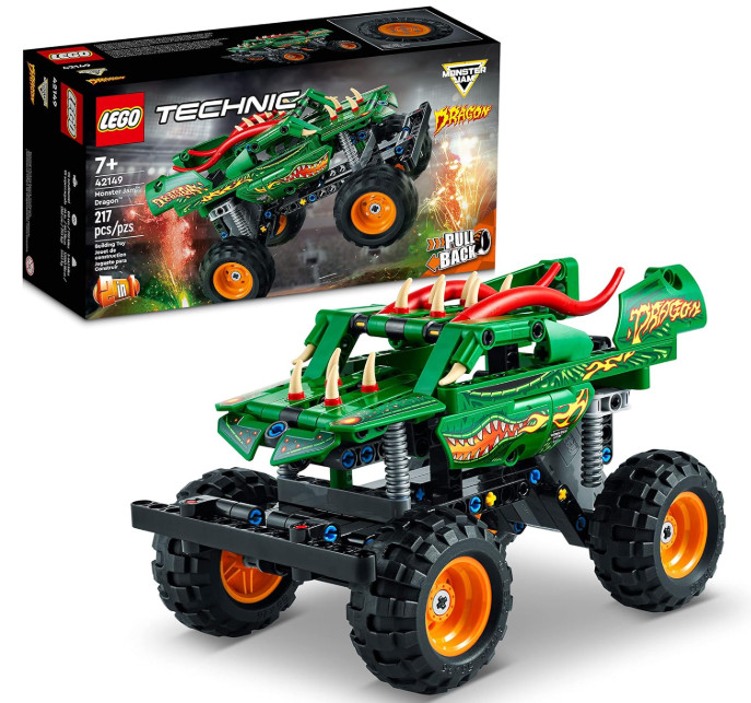 LEGO Technic 42149 Monster Jam Dragon 2-in-1 Brick Monster Trucks 217 pcs – New