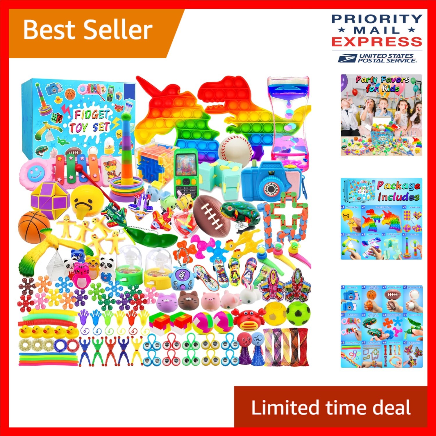125 Pack Assorted Fidget Toys for Kids – Stress Relief and Creativity Boosters