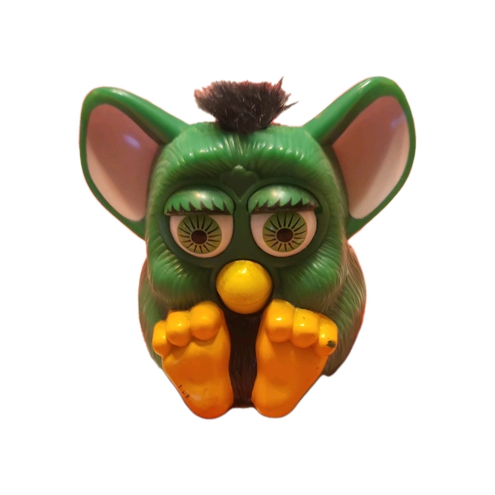 Vintage Tiger Furby Green Toy Black Hair  1998 GL 21 for Ages 3-4 & 4-7 Years