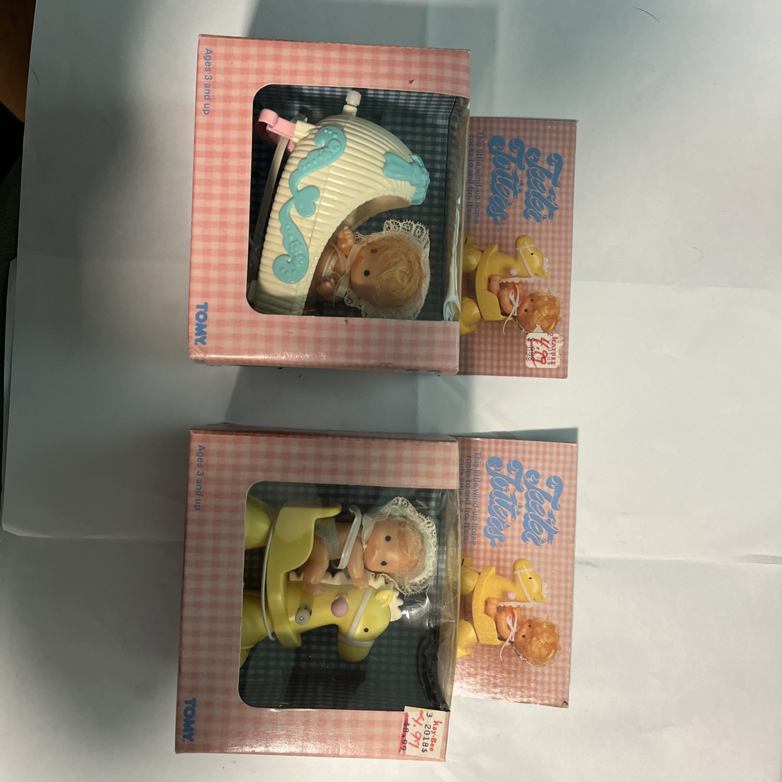 Vintage 1980’s Tomy Teeter Totters Wind-Up Collectable Toys, Lot Of 2 New In Box