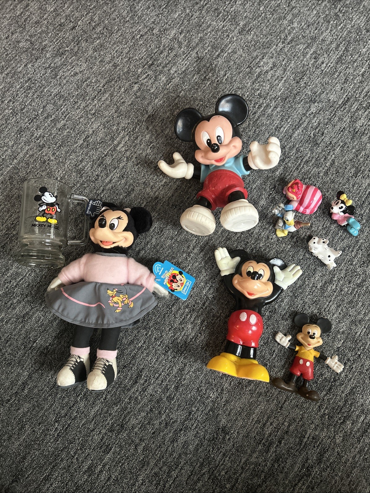 Vintage Lot of Disney Collectable Toys Mickey Mouse Donald Duck