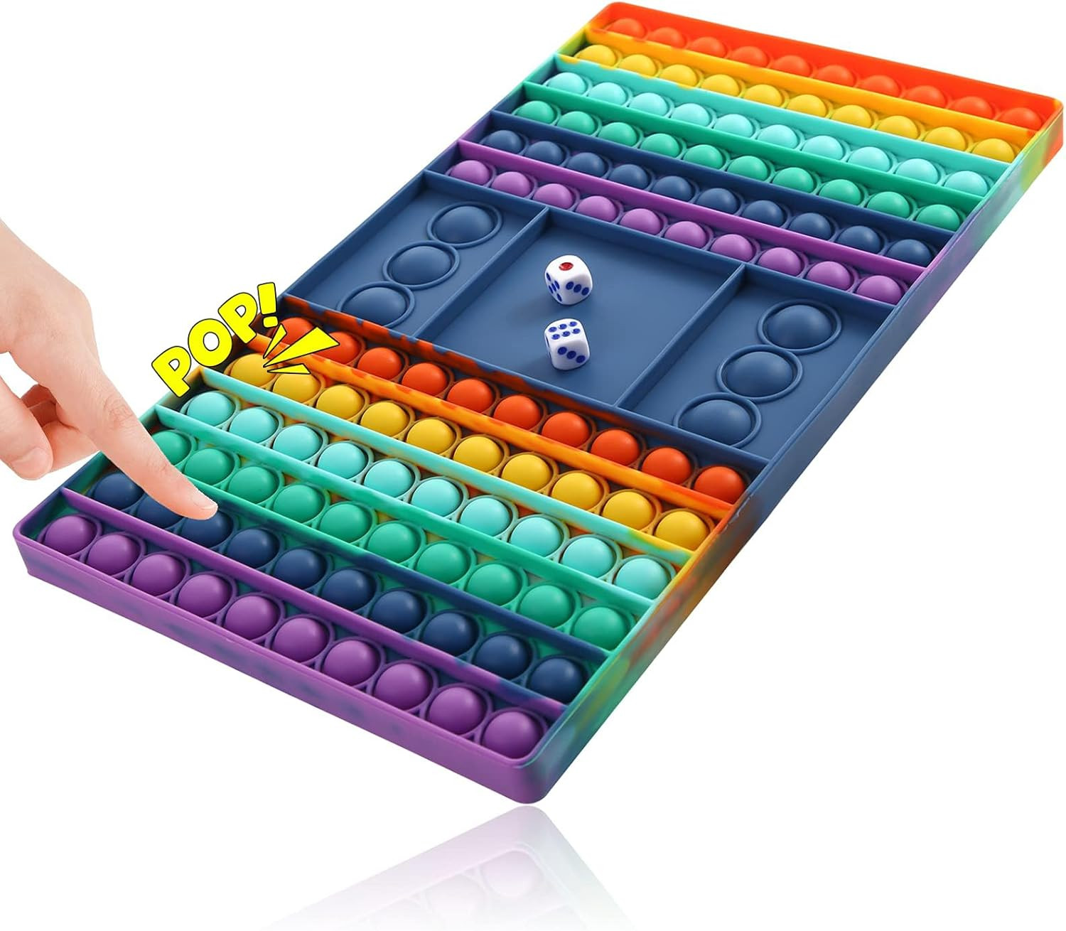 Pop Games Christmas Sensory Fidget Toy, Pop Board Math Games for Kids Family Gam