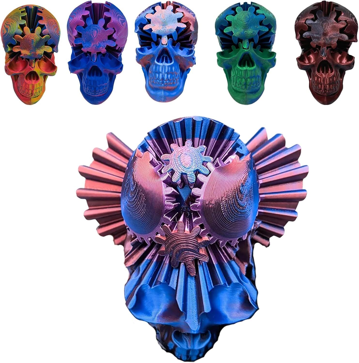 Gear Skull Ball GearSphere The Steampunk Whirling Wonder Fidget 3D PrintGear Toy