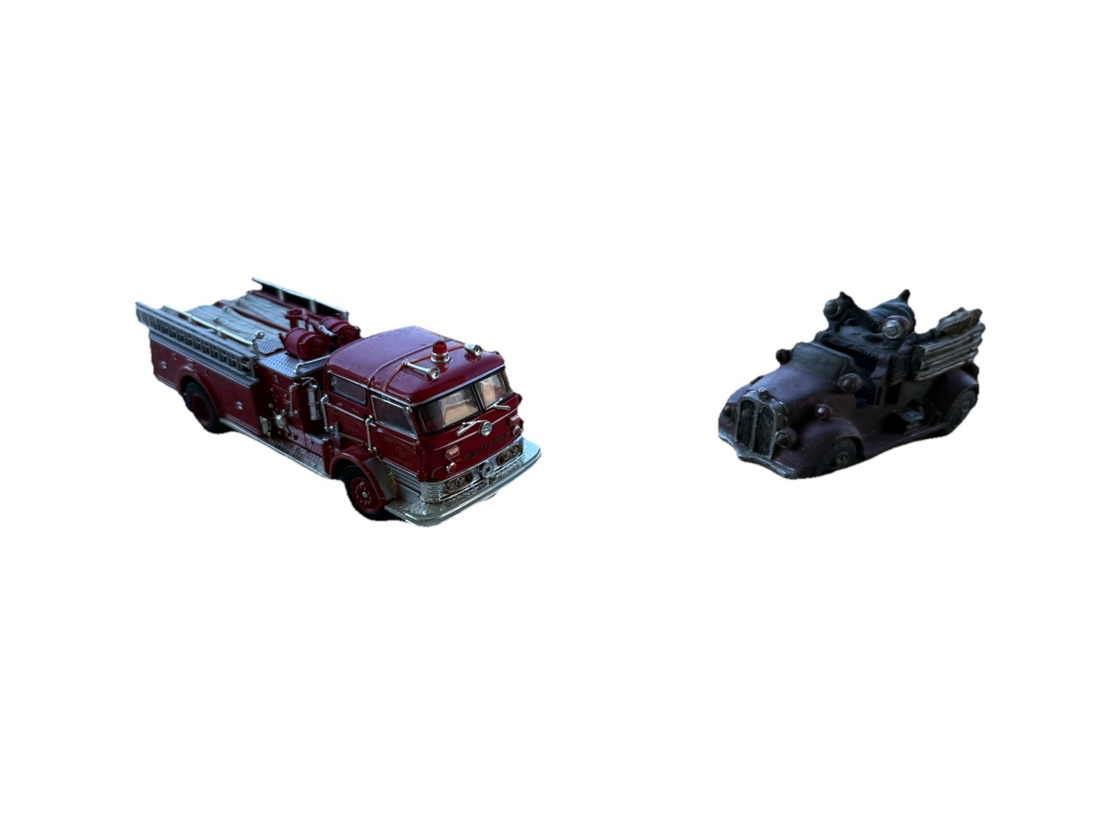 Lot of 2 Vintage Fire Truck Cars Toys Collectable Toys